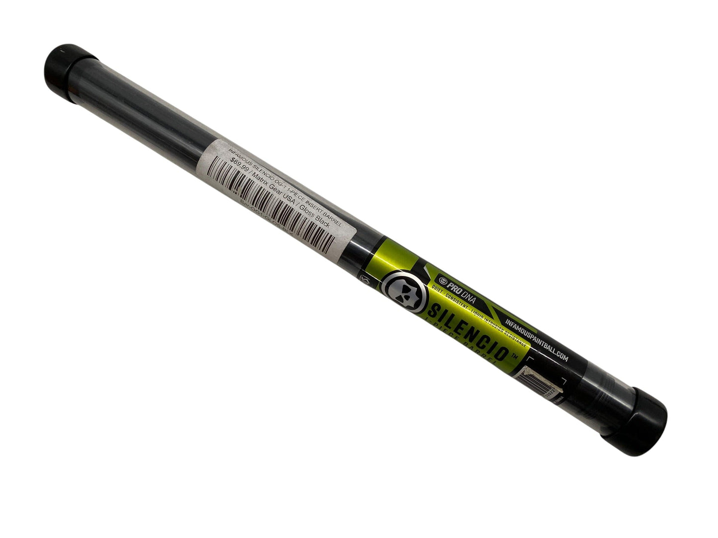 Used INFAMOUS SILENCIO OG-1 1-PIECE INSERT BARREL / Gloss Black Paintball Gun from CPXBrosPaintball Buy/Sell/Trade Paintball Markers, New Paintball Guns, Paintball Hoppers, Paintball Masks, and Hormesis Headbands