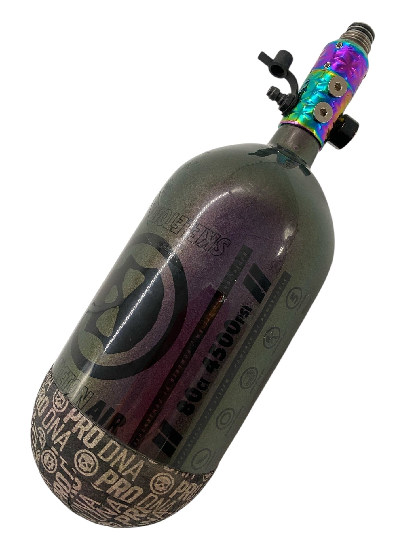 Used Infamous Skeleton Air 80/4500 Paintball Tank Adrenaline Regulator Paintball Gun from CPXBrosPaintball Buy/Sell/Trade Paintball Markers, New Paintball Guns, Paintball Hoppers, Paintball Masks, and Hormesis Headbands