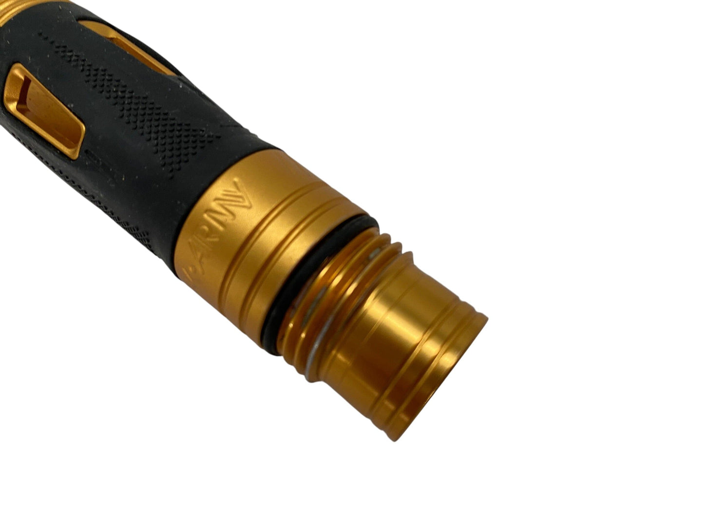 Used LAZR Barrel Back : Luxe Thread : Gold Paintball Gun from CPXBrosPaintball Buy/Sell/Trade Paintball Markers, New Paintball Guns, Paintball Hoppers, Paintball Masks, and Hormesis Headbands