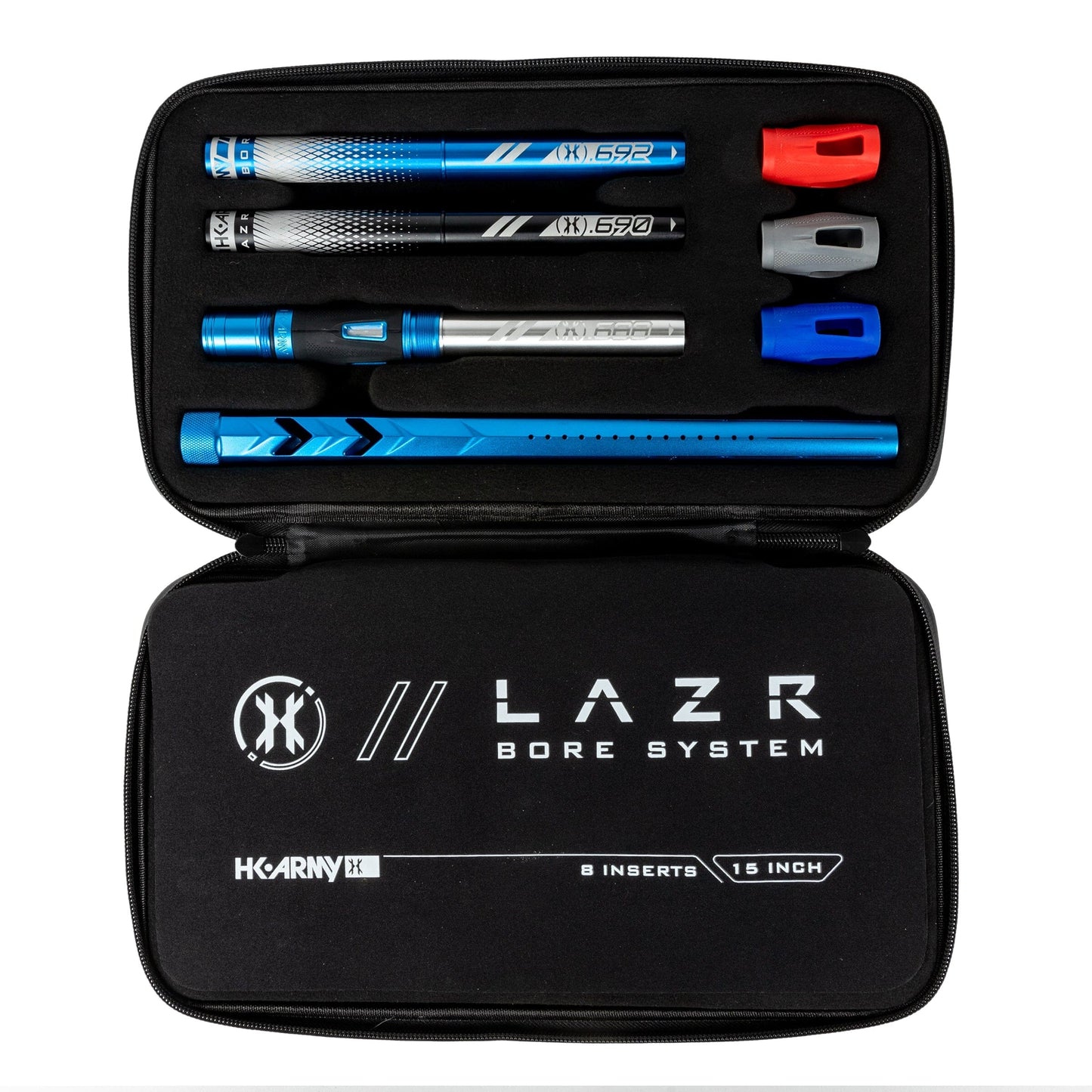 Used LAZR Elite Fossil Barrel Kit - 15" Dust Blue - Colored Inserts- Cocker Threads Paintball Gun from HK Army Clothing Buy/Sell/Trade Paintball Markers, New Paintball Guns, Paintball Hoppers, Paintball Masks, and Hormesis Headbands
