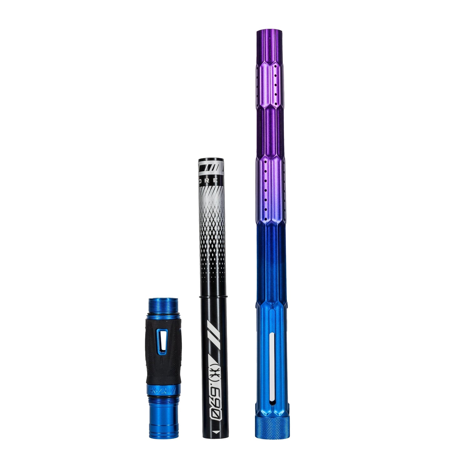 Used LAZR Elite Fractal Barrel Kit - 15" Blue/Purple Black Inserts - Cocker Threads Paintball Gun from HK Army Clothing Buy/Sell/Trade Paintball Markers, New Paintball Guns, Paintball Hoppers, Paintball Masks, and Hormesis Headbands