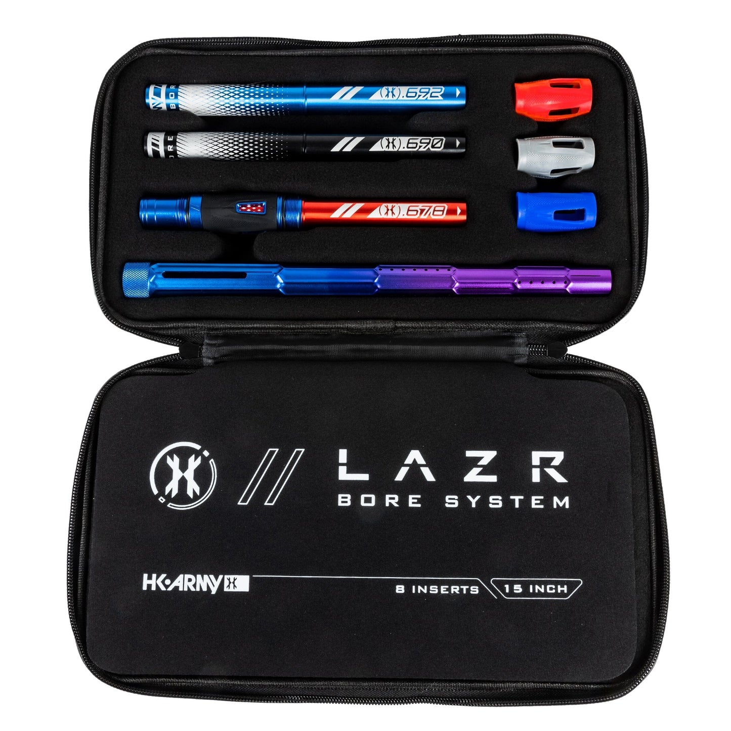 Used LAZR Elite Fractal Barrel Kit - 15" Blue/Purple Colored Inserts - Cocker Threads Paintball Gun from HK Army Clothing Buy/Sell/Trade Paintball Markers, New Paintball Guns, Paintball Hoppers, Paintball Masks, and Hormesis Headbands