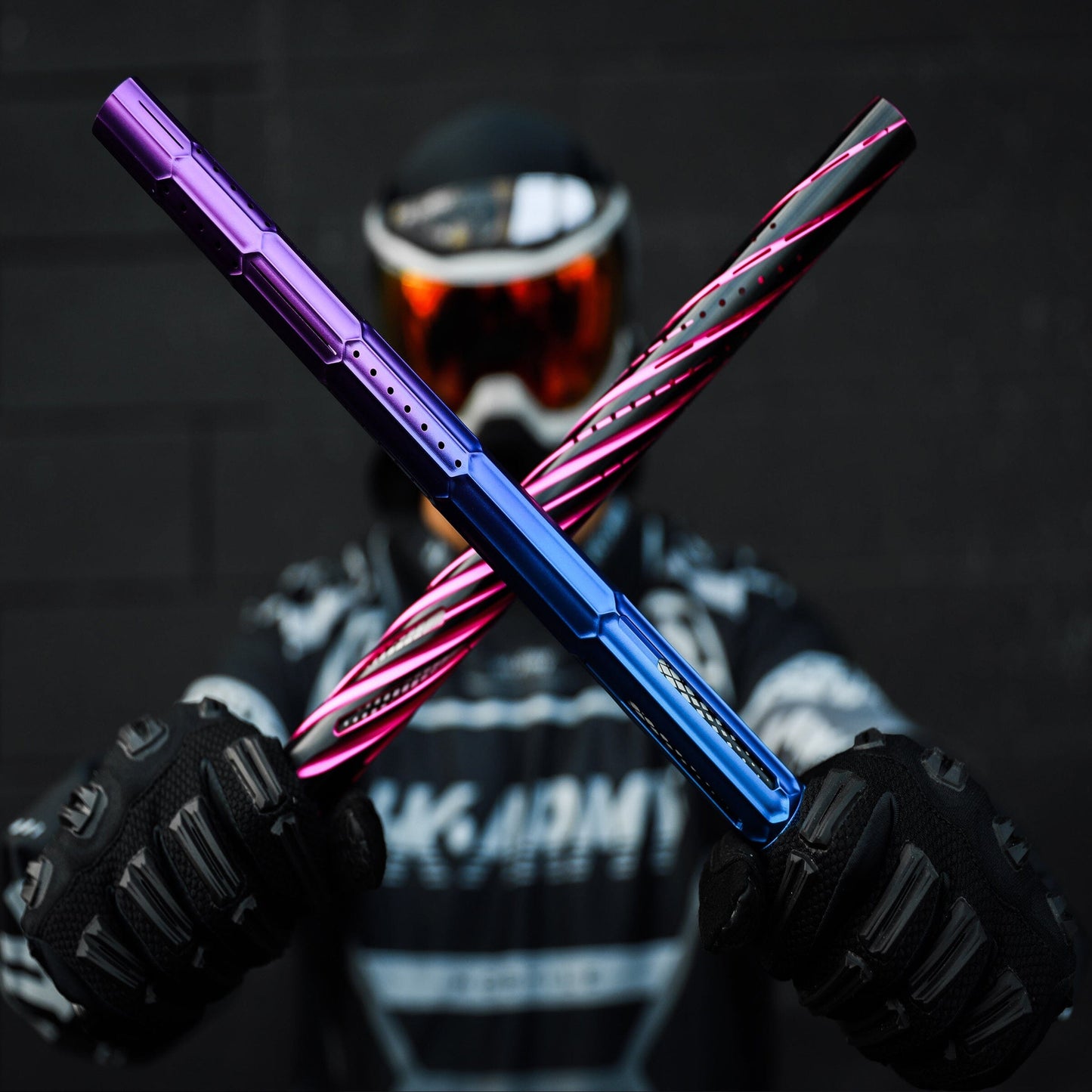 Used LAZR Elite Fractal Barrel Kit - 15" Blue/Purple Colored Inserts - Cocker Threads Paintball Gun from HK Army Clothing Buy/Sell/Trade Paintball Markers, New Paintball Guns, Paintball Hoppers, Paintball Masks, and Hormesis Headbands
