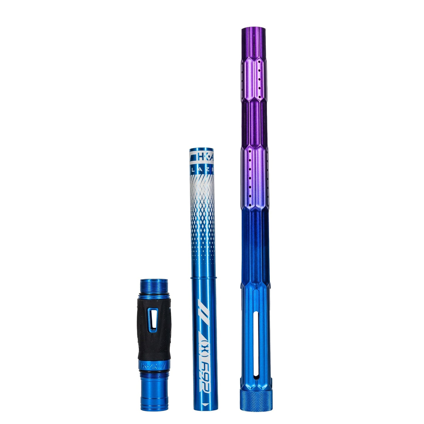 Used LAZR Elite Fractal Barrel Kit - 15" Blue/Purple Colored Inserts - Cocker Threads Paintball Gun from HK Army Clothing Buy/Sell/Trade Paintball Markers, New Paintball Guns, Paintball Hoppers, Paintball Masks, and Hormesis Headbands