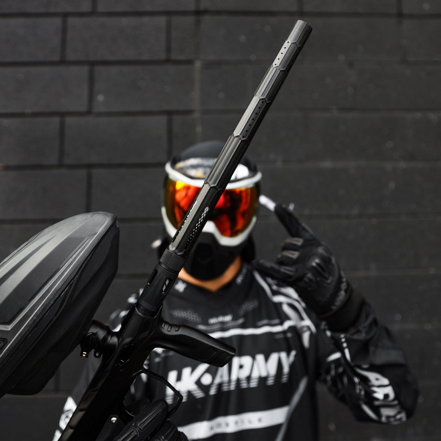 Used LAZR Elite Fractal Barrel Kit - 15" Dust Black/Colored Inserts - Cocker Threads Paintball Gun from HK Army Clothing Buy/Sell/Trade Paintball Markers, New Paintball Guns, Paintball Hoppers, Paintball Masks, and Hormesis Headbands
