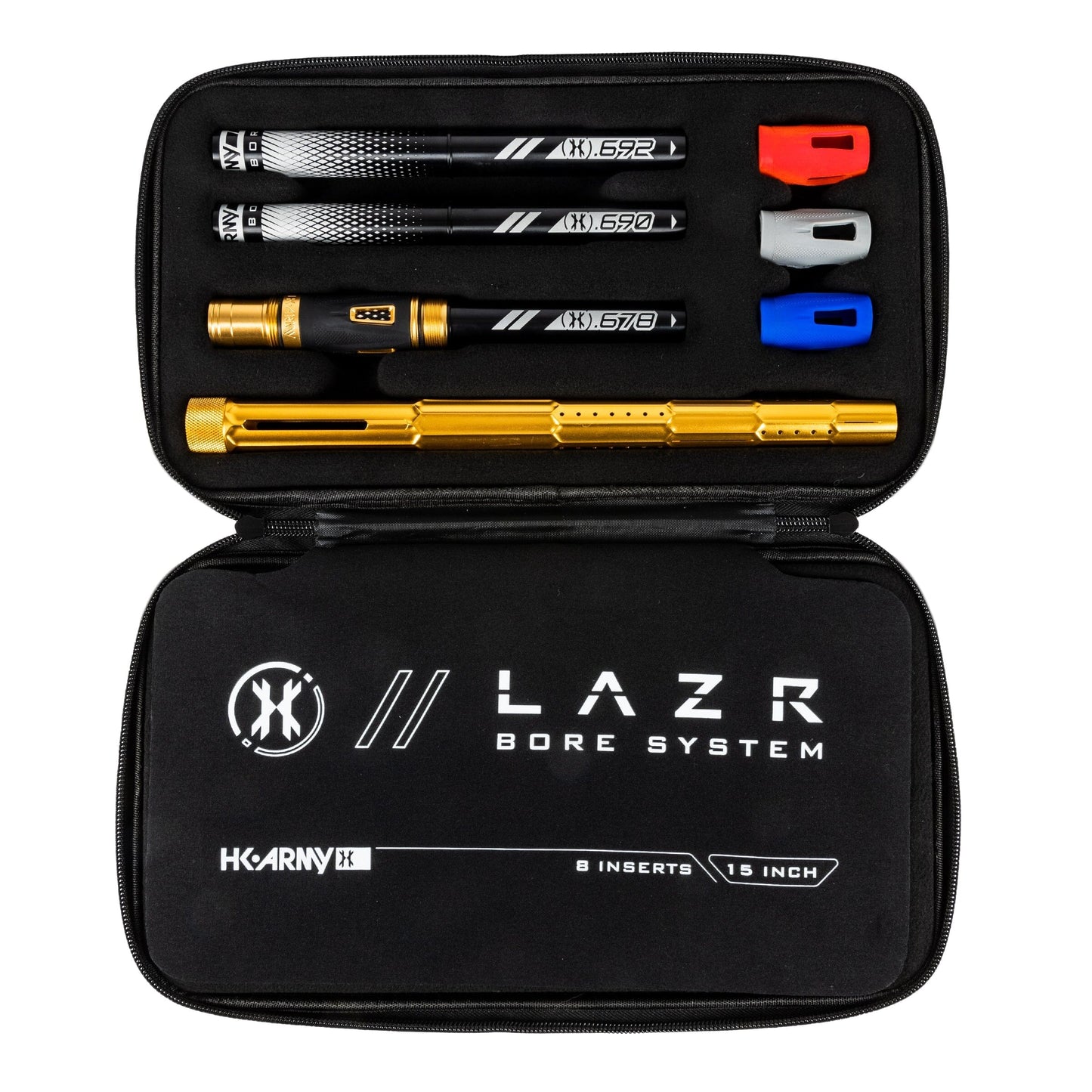 Used LAZR Elite Fractal Barrel Kit - 15" Dust Gold/Black Inserts - Cocker Threads Paintball Gun from HK Army Clothing Buy/Sell/Trade Paintball Markers, New Paintball Guns, Paintball Hoppers, Paintball Masks, and Hormesis Headbands