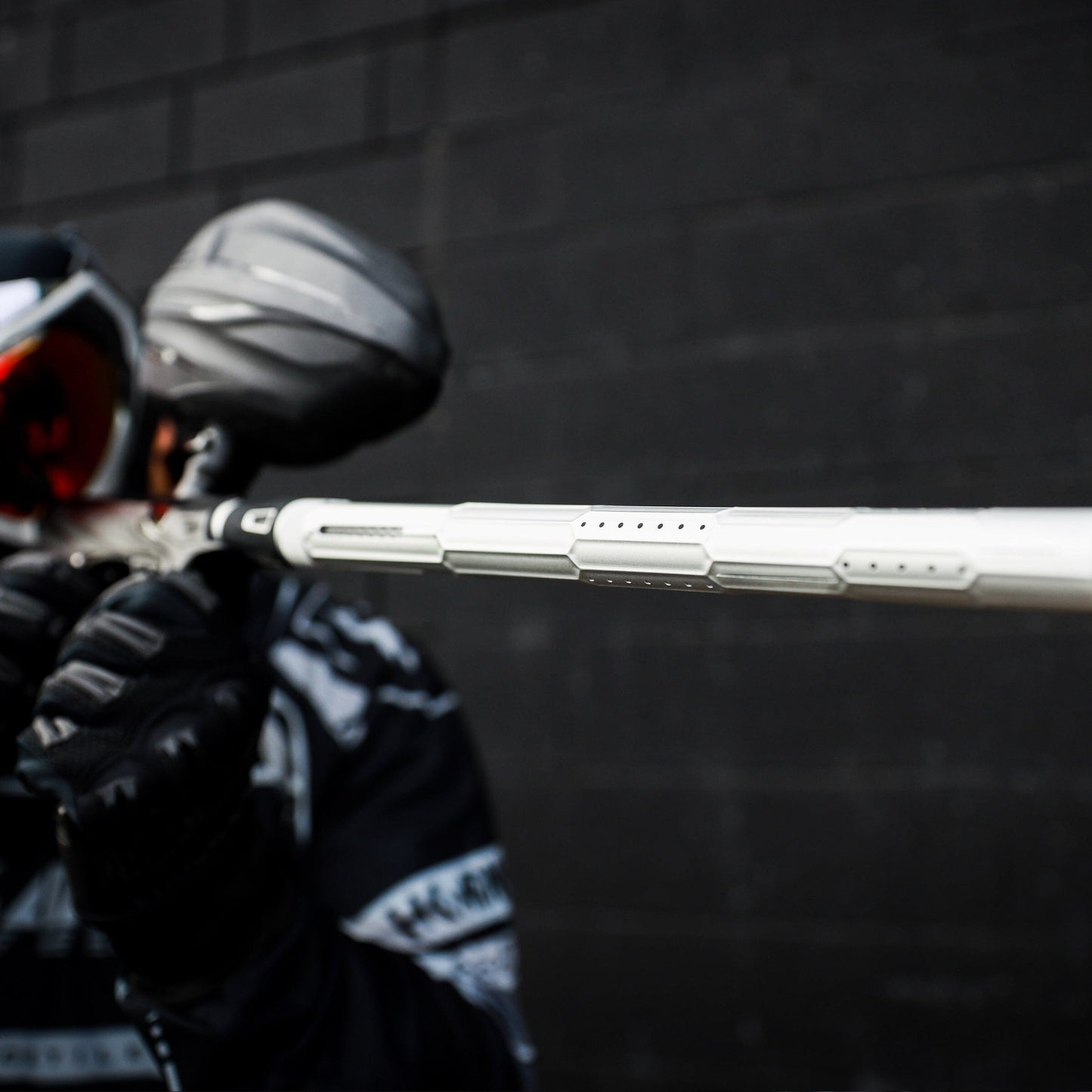 Used LAZR Elite Fractal Barrel Kit - 15" Dust Silver/Black Inserts - Cocker Threads Paintball Gun from HK Army Clothing Buy/Sell/Trade Paintball Markers, New Paintball Guns, Paintball Hoppers, Paintball Masks, and Hormesis Headbands