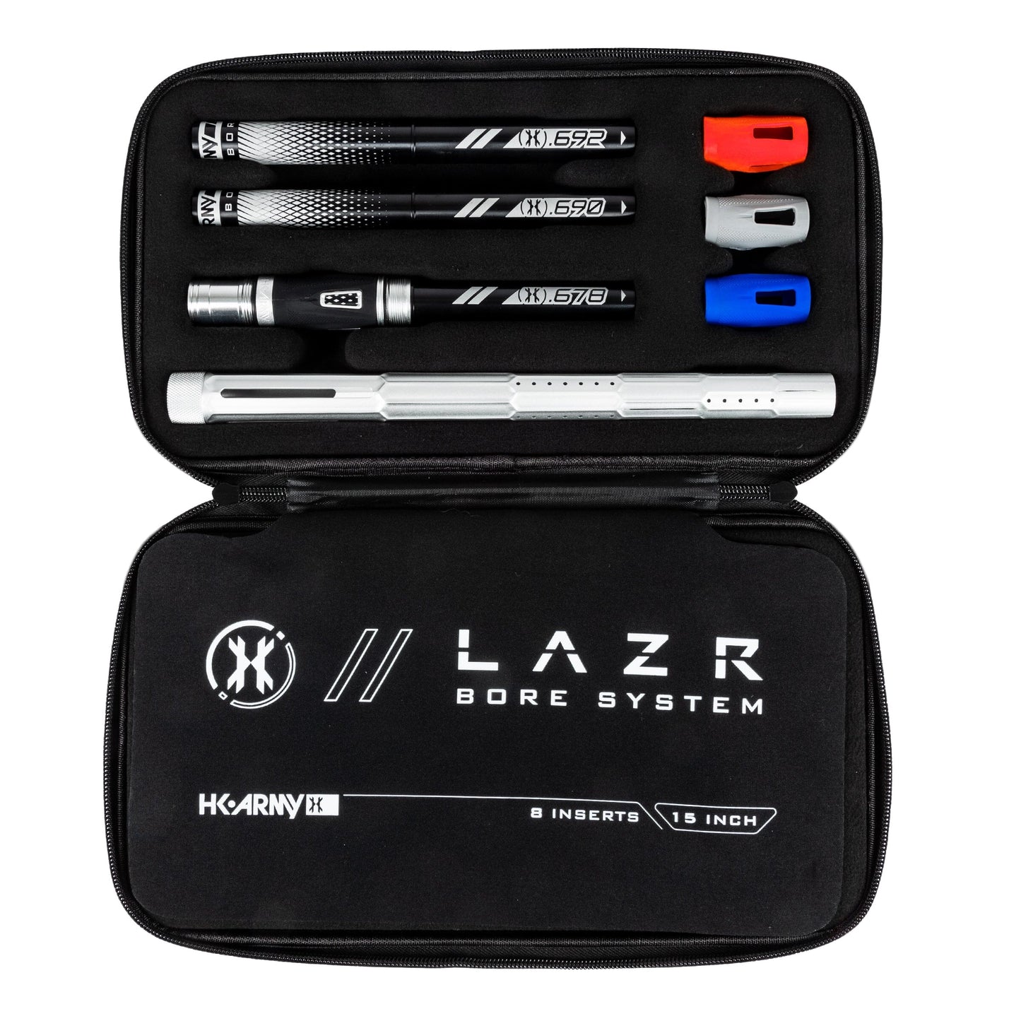 Used LAZR Elite Fractal Barrel Kit - 15" Dust Silver/Black Inserts - Cocker Threads Paintball Gun from HK Army Clothing Buy/Sell/Trade Paintball Markers, New Paintball Guns, Paintball Hoppers, Paintball Masks, and Hormesis Headbands