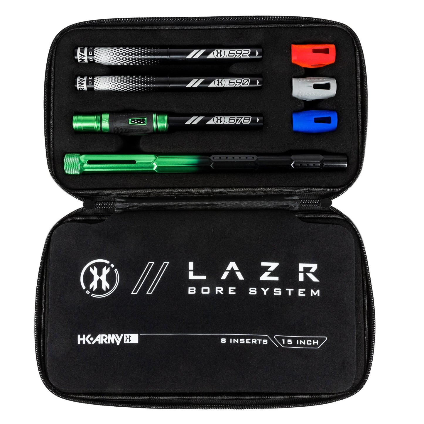 Used LAZR Elite Fractal Barrel Kit - 15" Green/Black Black Inserts - Cocker Threads Paintball Gun from HK Army Clothing Buy/Sell/Trade Paintball Markers, New Paintball Guns, Paintball Hoppers, Paintball Masks, and Hormesis Headbands