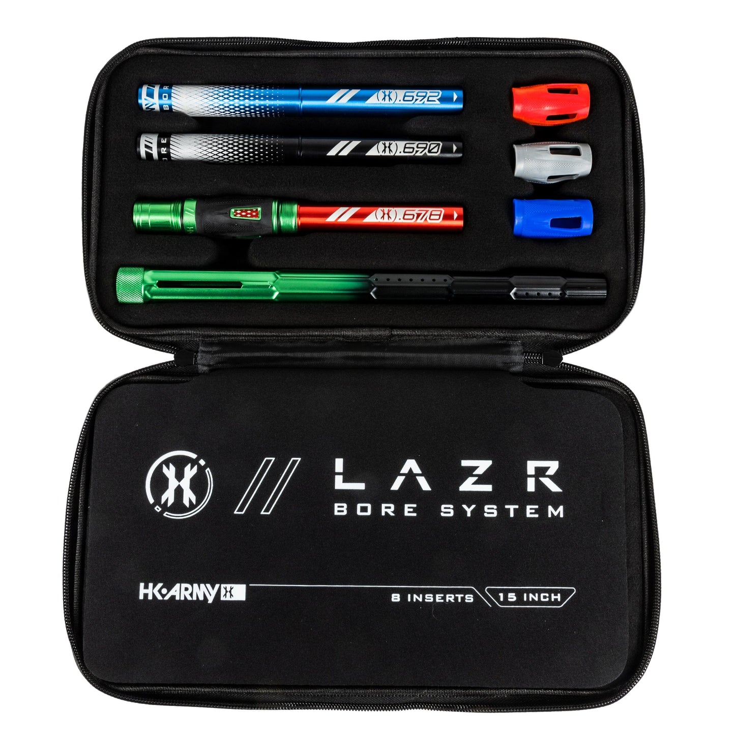 Used LAZR Elite Fractal Barrel Kit - 15" Green/Black Colored Inserts - Cocker Threads Paintball Gun from HK Army Clothing Buy/Sell/Trade Paintball Markers, New Paintball Guns, Paintball Hoppers, Paintball Masks, and Hormesis Headbands