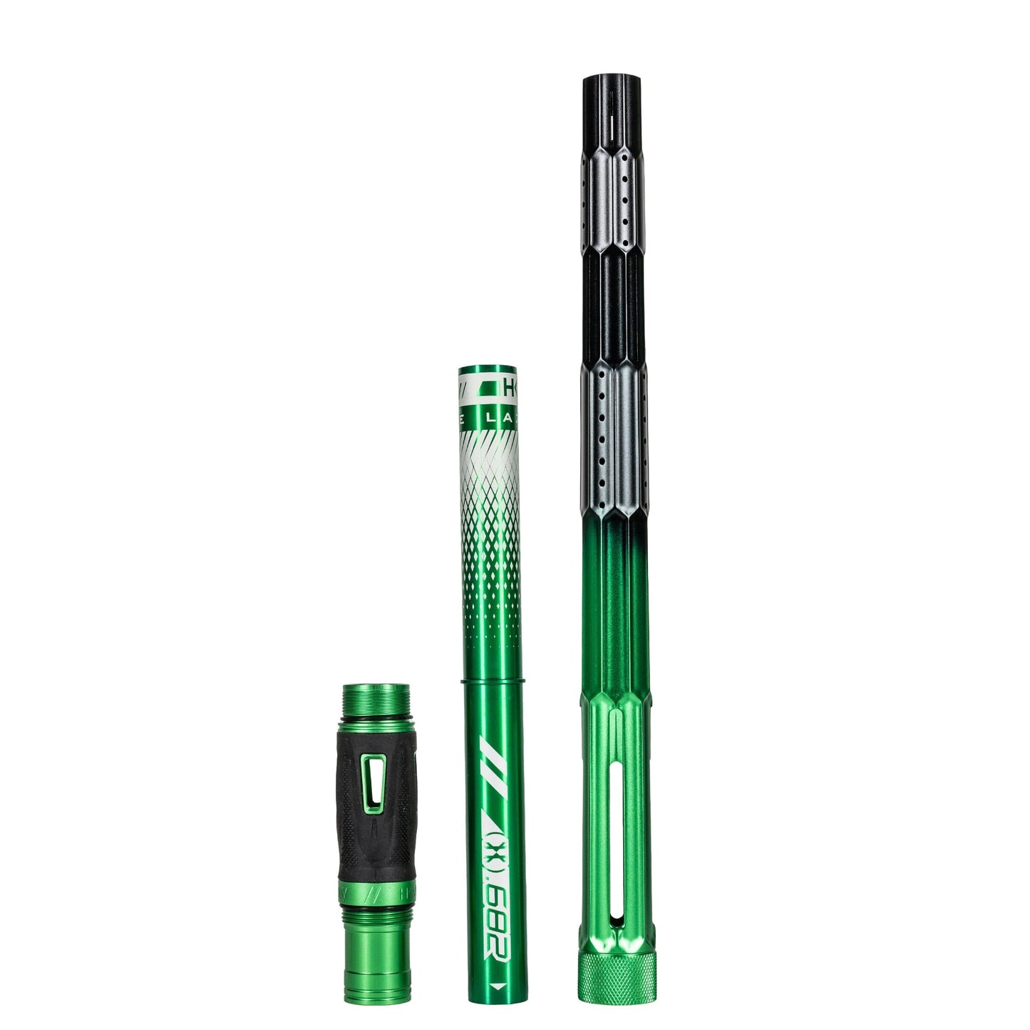 Used LAZR Elite Fractal Barrel Kit - 15" Green/Black Colored Inserts - Cocker Threads Paintball Gun from HK Army Clothing Buy/Sell/Trade Paintball Markers, New Paintball Guns, Paintball Hoppers, Paintball Masks, and Hormesis Headbands