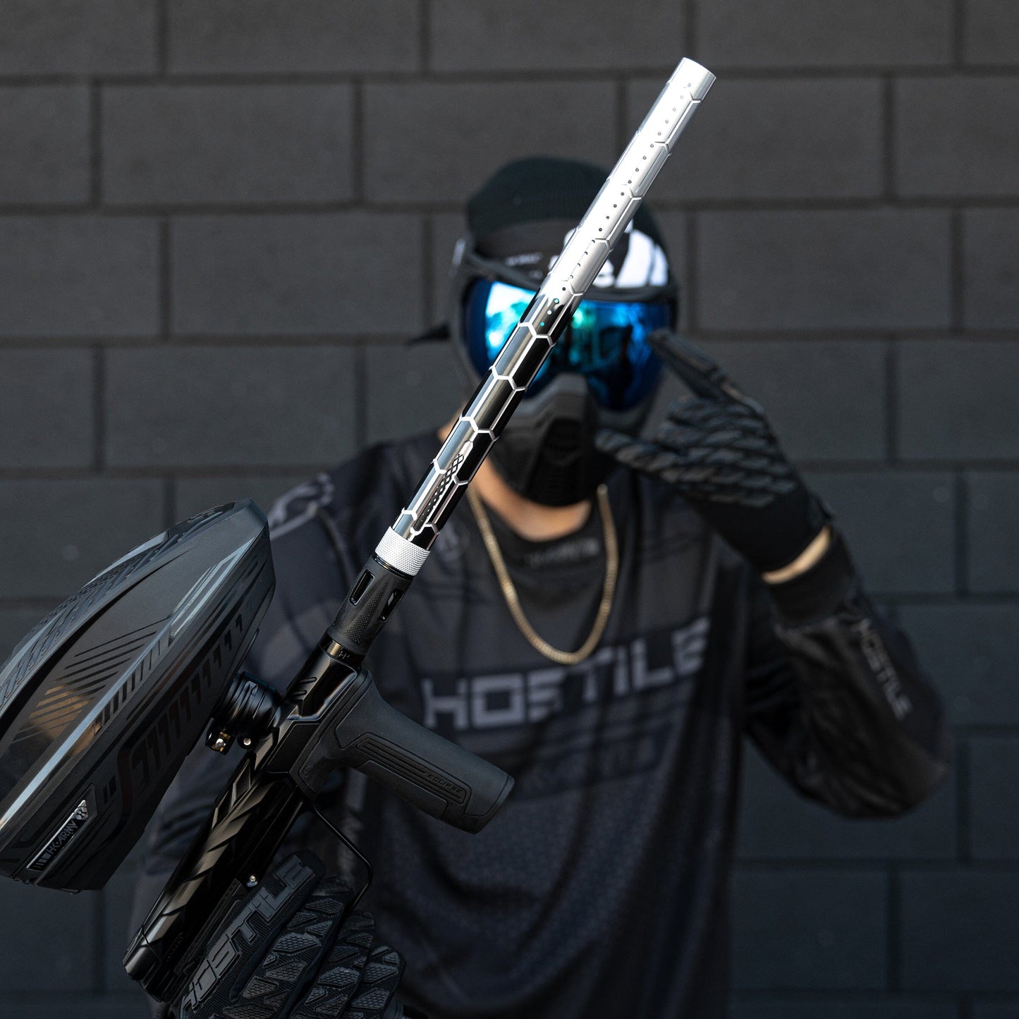 Used LAZR Elite Nexus Barrel Kit - 15" Black/Silver Fade - Colored Inserts - Cocker Threads Paintball Gun from HK Army Clothing Buy/Sell/Trade Paintball Markers, New Paintball Guns, Paintball Hoppers, Paintball Masks, and Hormesis Headbands