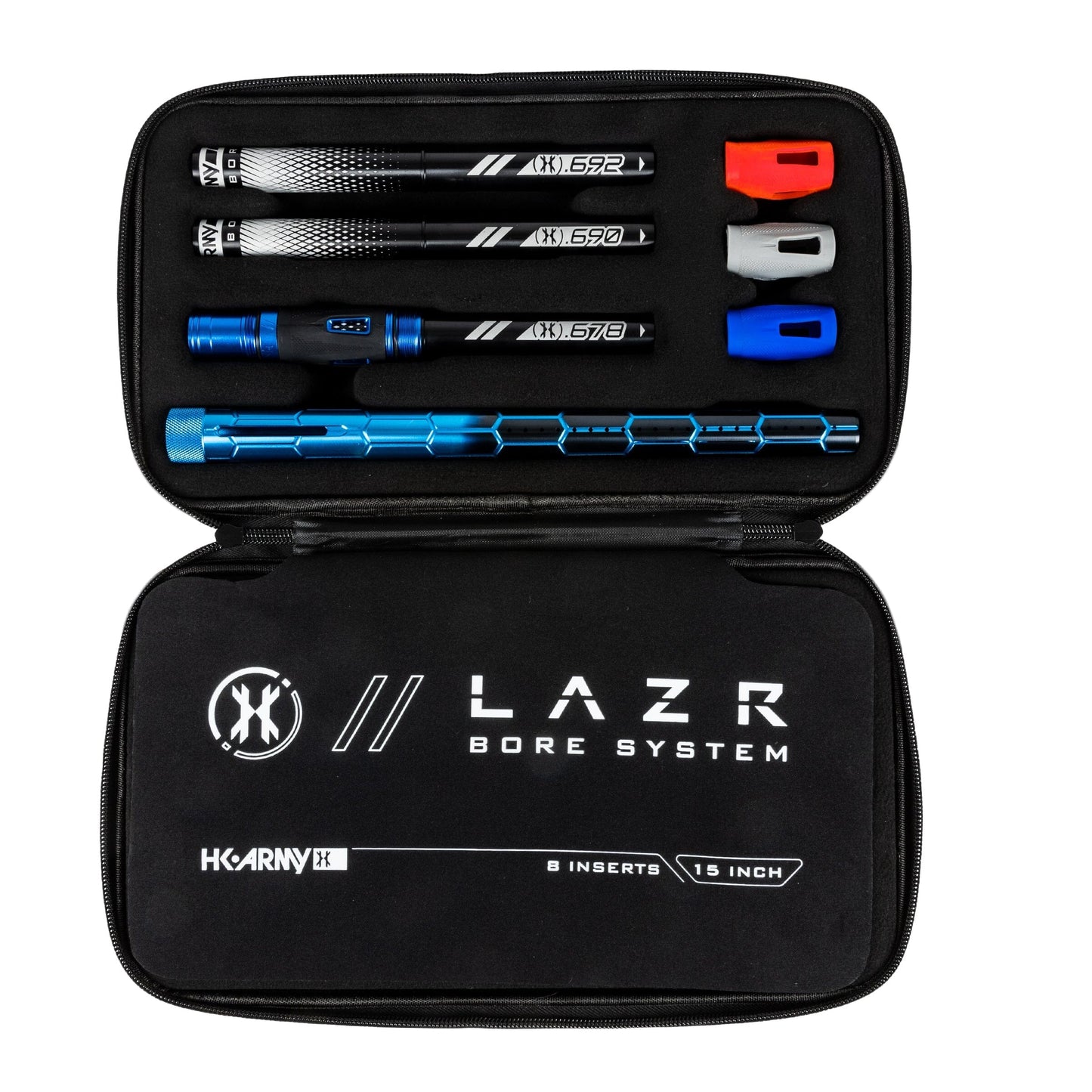 Used LAZR Elite Nexus Barrel Kit - 15" Blue/Black Black Inserts - Cocker Threads Paintball Gun from HK Army Clothing Buy/Sell/Trade Paintball Markers, New Paintball Guns, Paintball Hoppers, Paintball Masks, and Hormesis Headbands