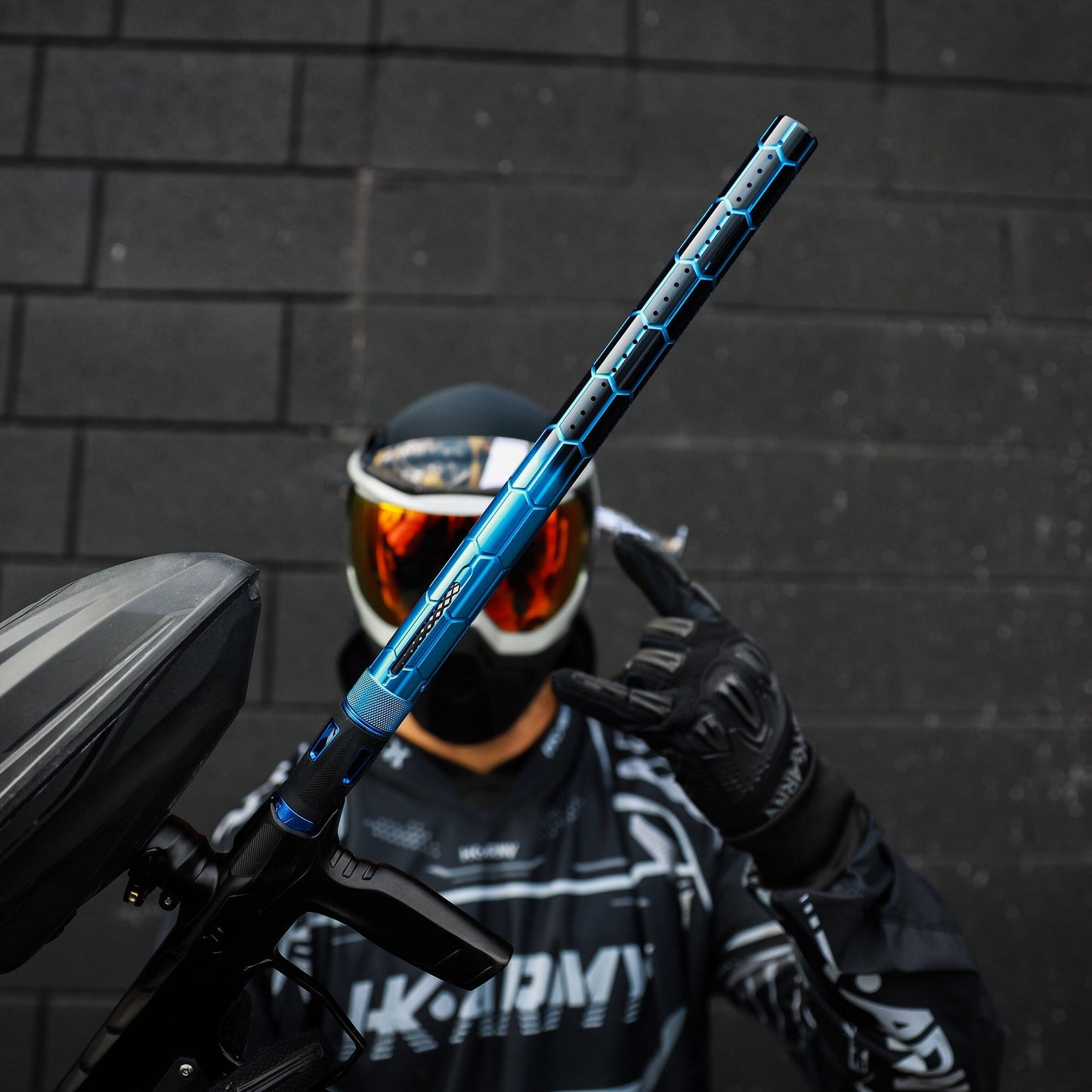 Used LAZR Elite Nexus Barrel Kit - 15" Blue/Black Colored Inserts - Cocker Threads Paintball Gun from HK Army Clothing Buy/Sell/Trade Paintball Markers, New Paintball Guns, Paintball Hoppers, Paintball Masks, and Hormesis Headbands