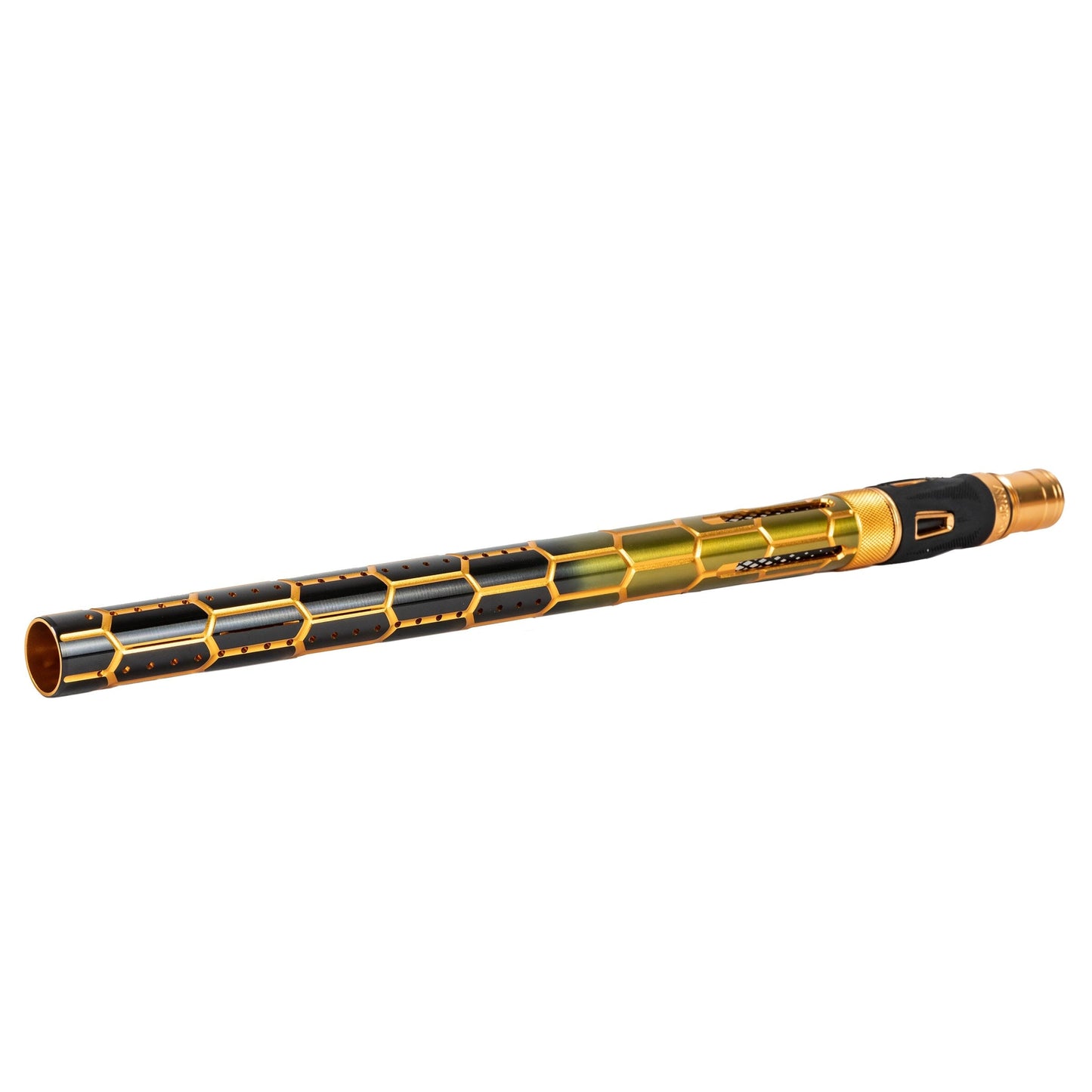 Used LAZR Elite Nexus Barrel Kit - 15" Gold/Black Black Inserts - Cocker Threads Paintball Gun from HK Army Clothing Buy/Sell/Trade Paintball Markers, New Paintball Guns, Paintball Hoppers, Paintball Masks, and Hormesis Headbands
