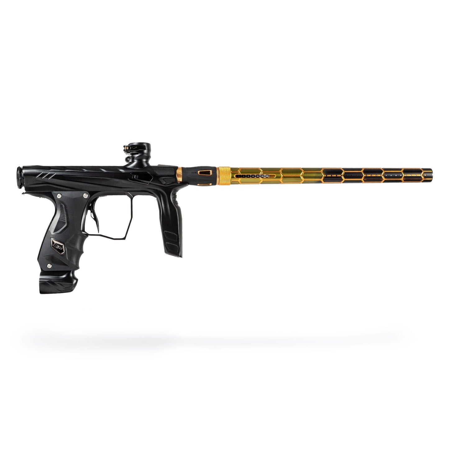 Used LAZR Elite Nexus Barrel Kit - 15" Gold/Black Black Inserts - Cocker Threads Paintball Gun from HK Army Clothing Buy/Sell/Trade Paintball Markers, New Paintball Guns, Paintball Hoppers, Paintball Masks, and Hormesis Headbands