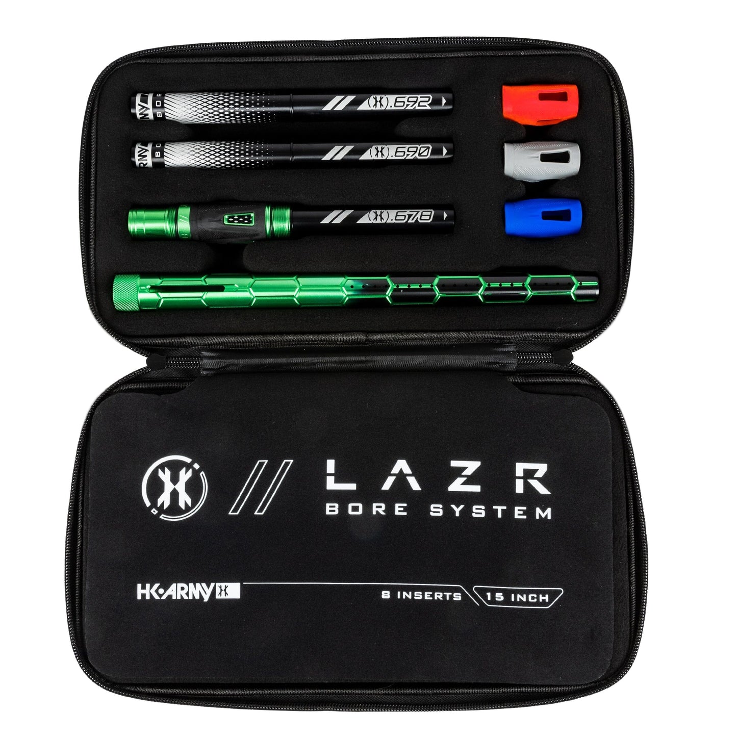 Used LAZR Elite Nexus Barrel Kit - 15" Green/Black Black Inserts - Cocker Threads Paintball Gun from HK Army Clothing Buy/Sell/Trade Paintball Markers, New Paintball Guns, Paintball Hoppers, Paintball Masks, and Hormesis Headbands