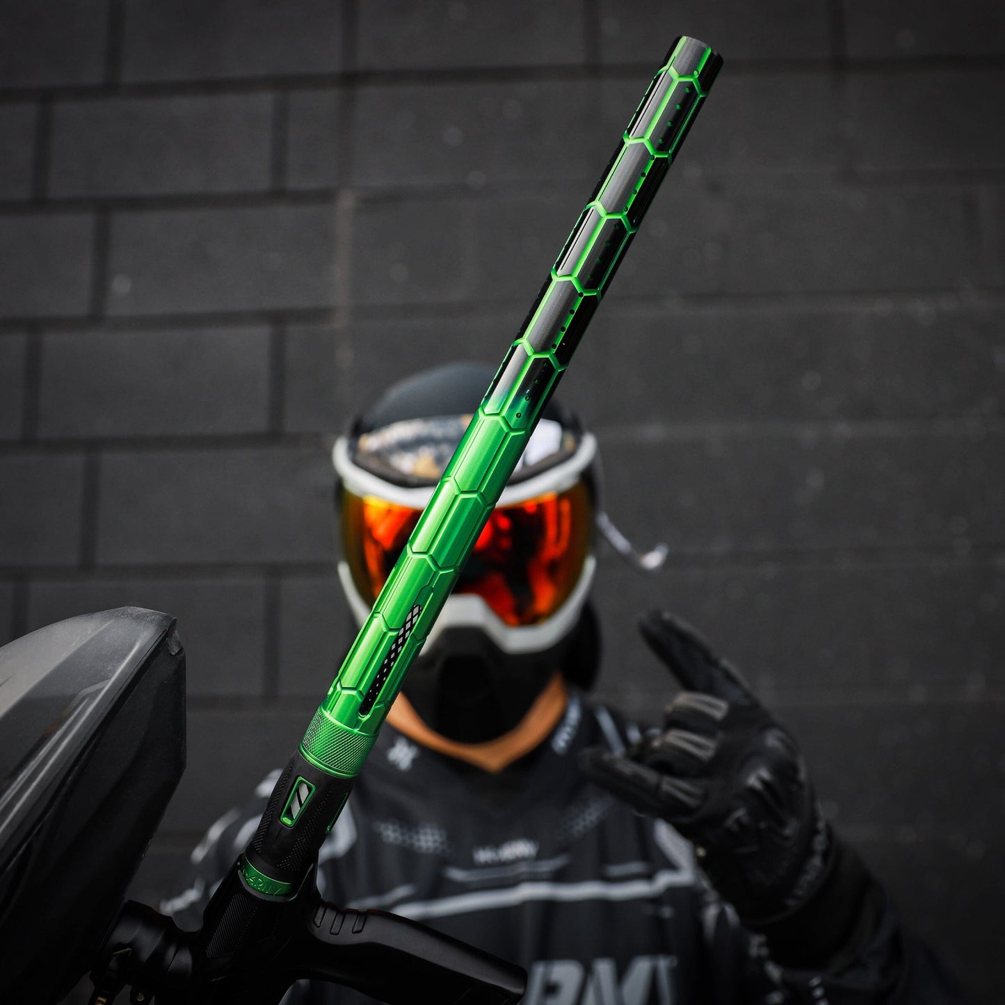 Used LAZR Elite Nexus Barrel Kit - 15" Green/Black Colored Inserts - Cocker Threads Paintball Gun from HK Army Clothing Buy/Sell/Trade Paintball Markers, New Paintball Guns, Paintball Hoppers, Paintball Masks, and Hormesis Headbands