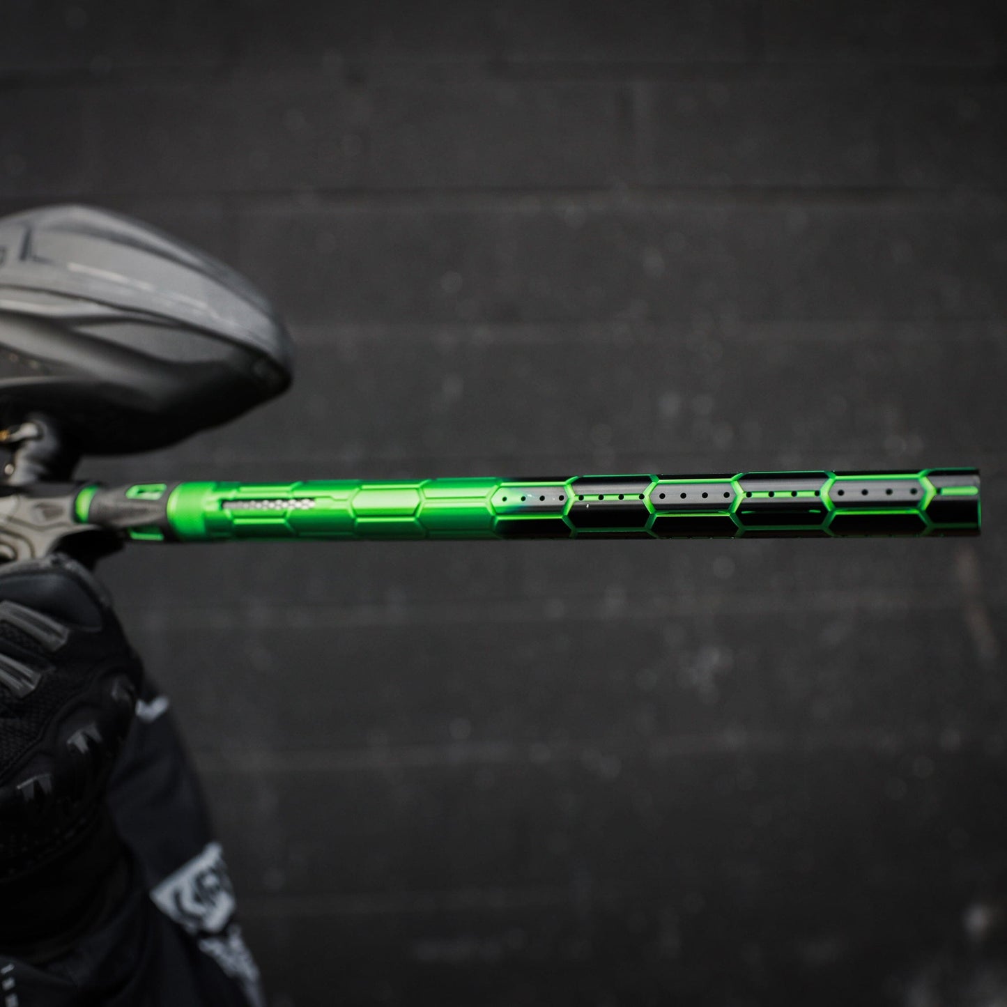 Used LAZR Elite Nexus Barrel Kit - 15" Green/Black Colored Inserts - Cocker Threads Paintball Gun from HK Army Clothing Buy/Sell/Trade Paintball Markers, New Paintball Guns, Paintball Hoppers, Paintball Masks, and Hormesis Headbands