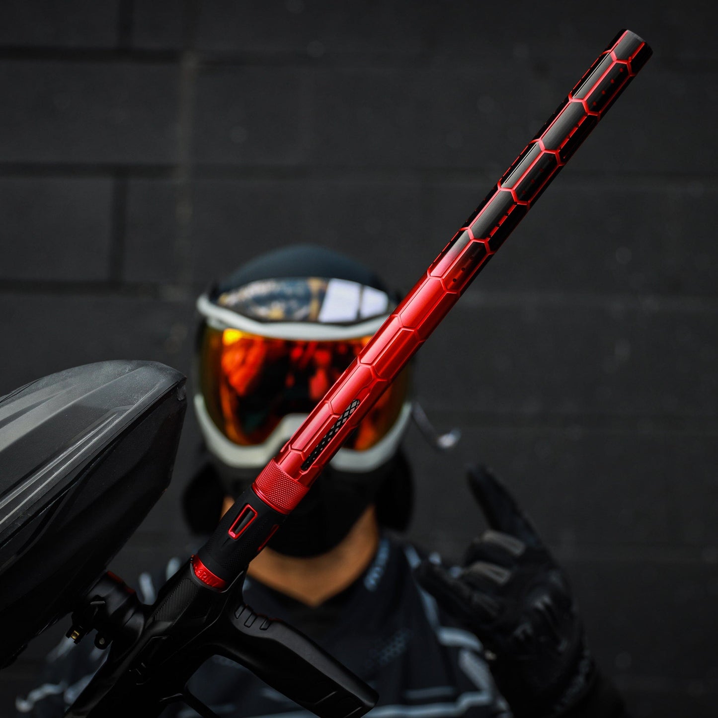 Used LAZR Elite Nexus Barrel Kit - 15" Red/Black Colored Inserts - Cocker Threads Paintball Gun from HK Army Clothing Buy/Sell/Trade Paintball Markers, New Paintball Guns, Paintball Hoppers, Paintball Masks, and Hormesis Headbands