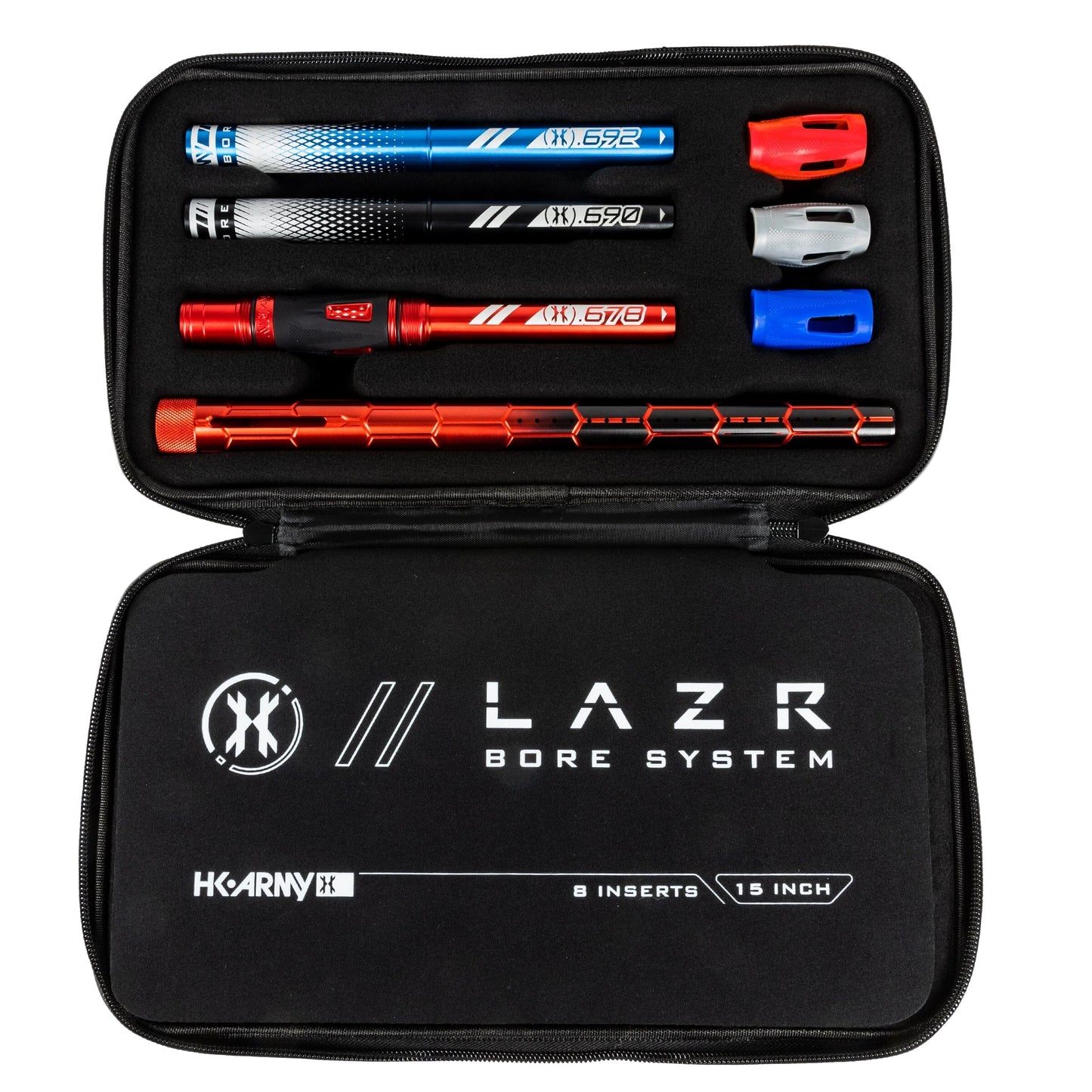 Used LAZR Elite Nexus Barrel Kit - 15" Red/Black Colored Inserts - Cocker Threads Paintball Gun from HK Army Clothing Buy/Sell/Trade Paintball Markers, New Paintball Guns, Paintball Hoppers, Paintball Masks, and Hormesis Headbands