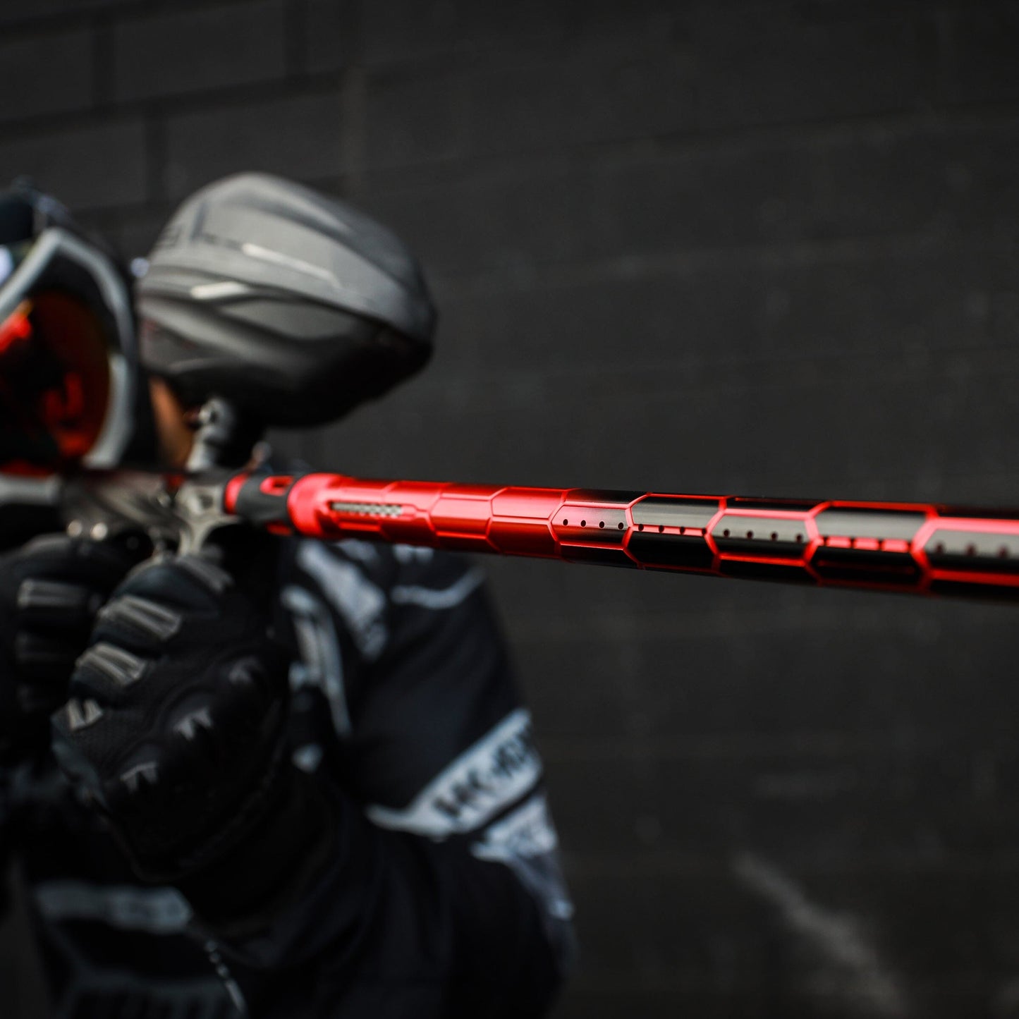 Used LAZR Elite Nexus Barrel Kit - 15" Red/Black Colored Inserts - Cocker Threads Paintball Gun from HK Army Clothing Buy/Sell/Trade Paintball Markers, New Paintball Guns, Paintball Hoppers, Paintball Masks, and Hormesis Headbands