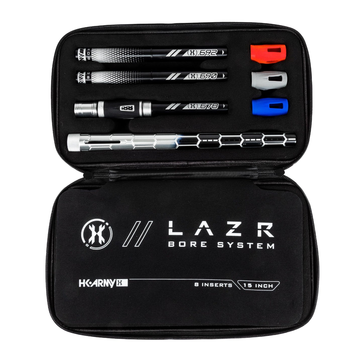 Used LAZR Elite Nexus Barrel Kit - 15" Silver/Black Black Inserts - Cocker Threads Paintball Gun from HK Army Clothing Buy/Sell/Trade Paintball Markers, New Paintball Guns, Paintball Hoppers, Paintball Masks, and Hormesis Headbands