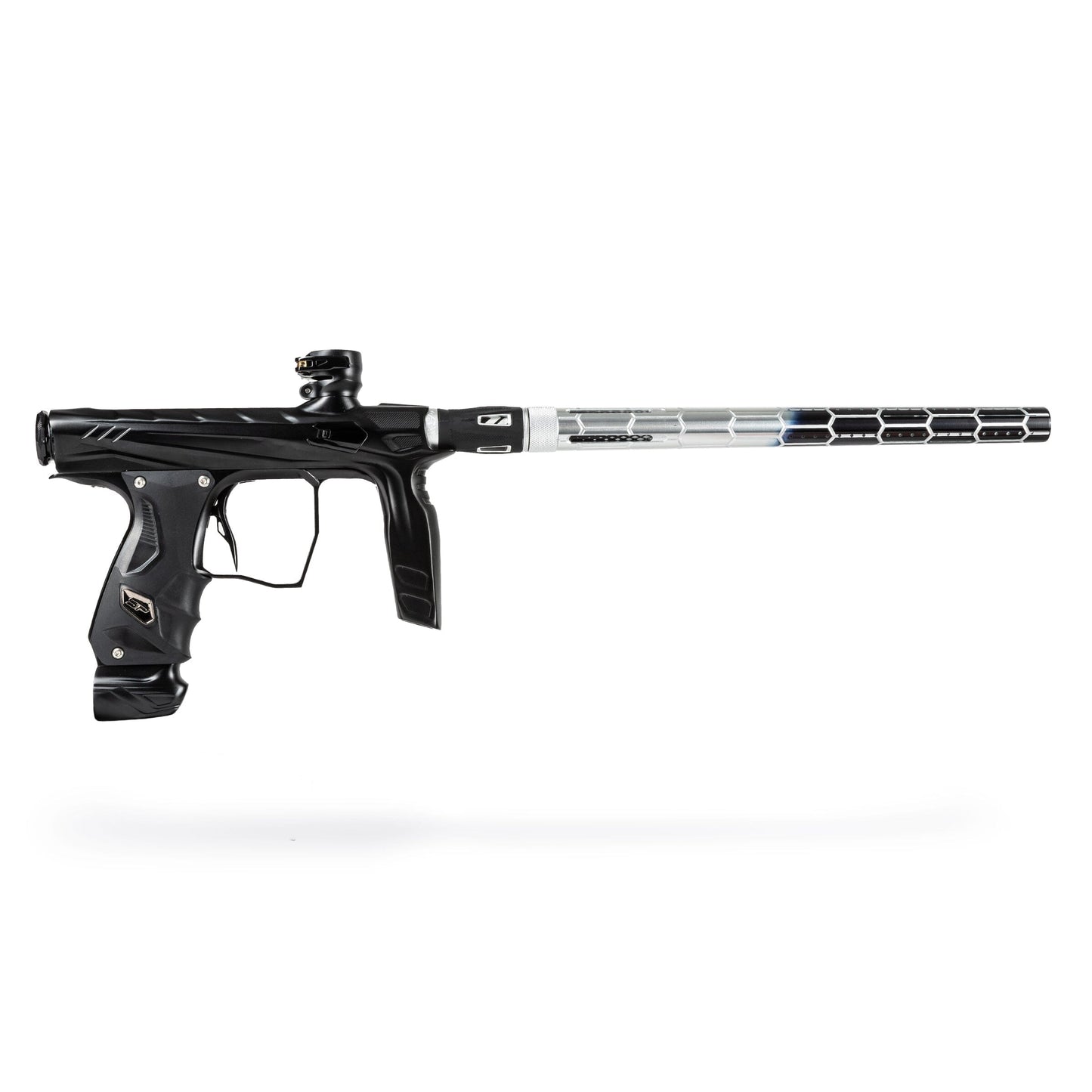 Used LAZR Elite Nexus Barrel Kit - 15" Silver/Black Colored Inserts - Cocker Threads Paintball Gun from HK Army Clothing Buy/Sell/Trade Paintball Markers, New Paintball Guns, Paintball Hoppers, Paintball Masks, and Hormesis Headbands