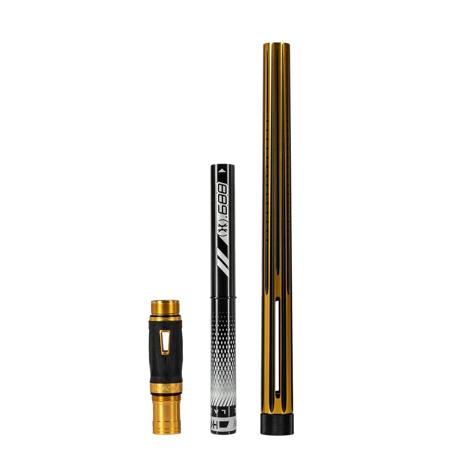 Used LAZR Elite Nova Barrel Kit - 15" Gold/Black - Black Inserts - Cocker Threads Paintball Gun from HK Army Clothing Buy/Sell/Trade Paintball Markers, New Paintball Guns, Paintball Hoppers, Paintball Masks, and Hormesis Headbands