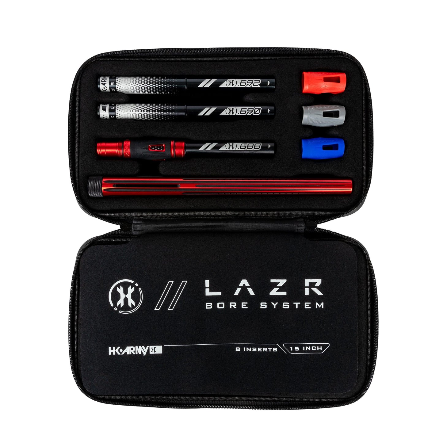Used LAZR Elite Nova Barrel Kit - 15" Red/Black - Black Inserts - Cocker Threads Paintball Gun from HK Army Clothing Buy/Sell/Trade Paintball Markers, New Paintball Guns, Paintball Hoppers, Paintball Masks, and Hormesis Headbands