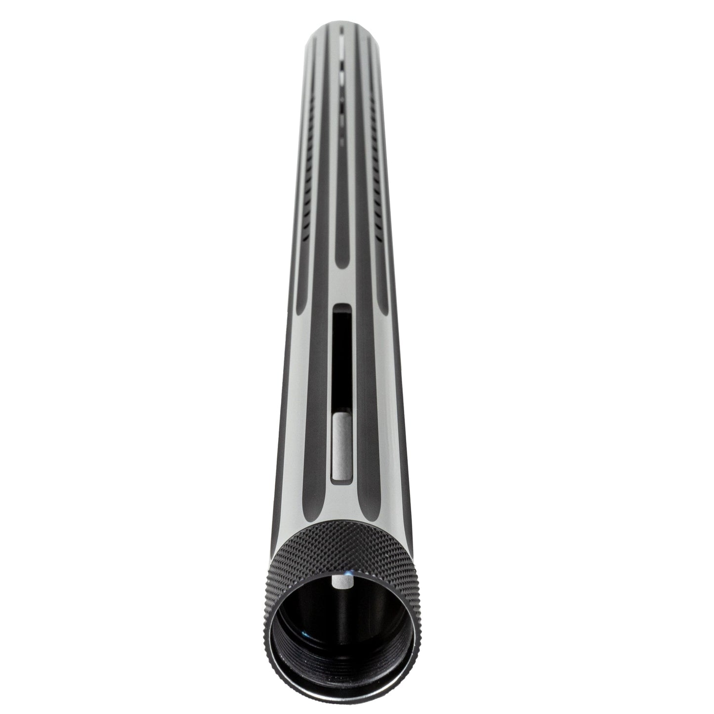 Used LAZR Elite Nova Barrel Kit - 15" Silver/Black - Black Inserts - Cocker Threads Paintball Gun from HK Army Clothing Buy/Sell/Trade Paintball Markers, New Paintball Guns, Paintball Hoppers, Paintball Masks, and Hormesis Headbands