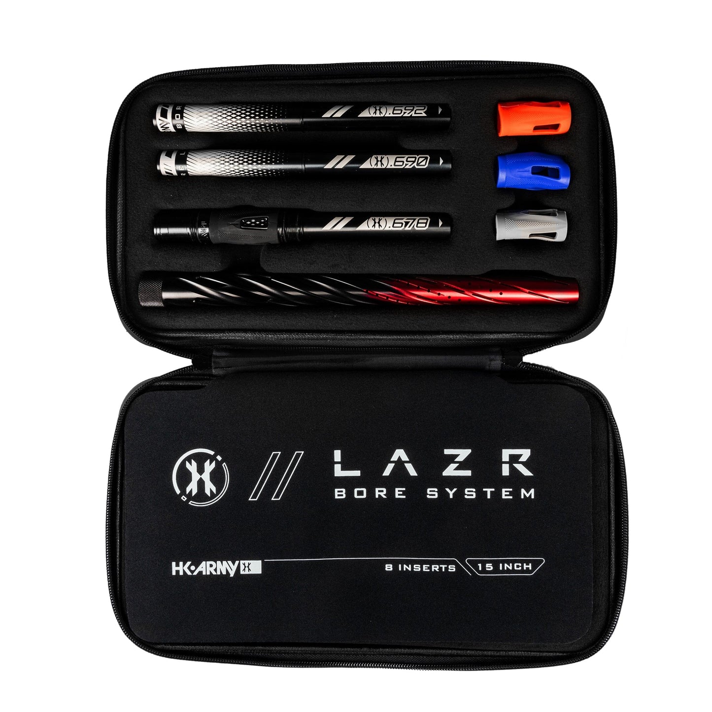 Used LAZR Elite Orbit Barrel Kit - 15" Black/Red Fade - Black Inserts - Cocker Threads Paintball Gun from HK Army Clothing Buy/Sell/Trade Paintball Markers, New Paintball Guns, Paintball Hoppers, Paintball Masks, and Hormesis Headbands