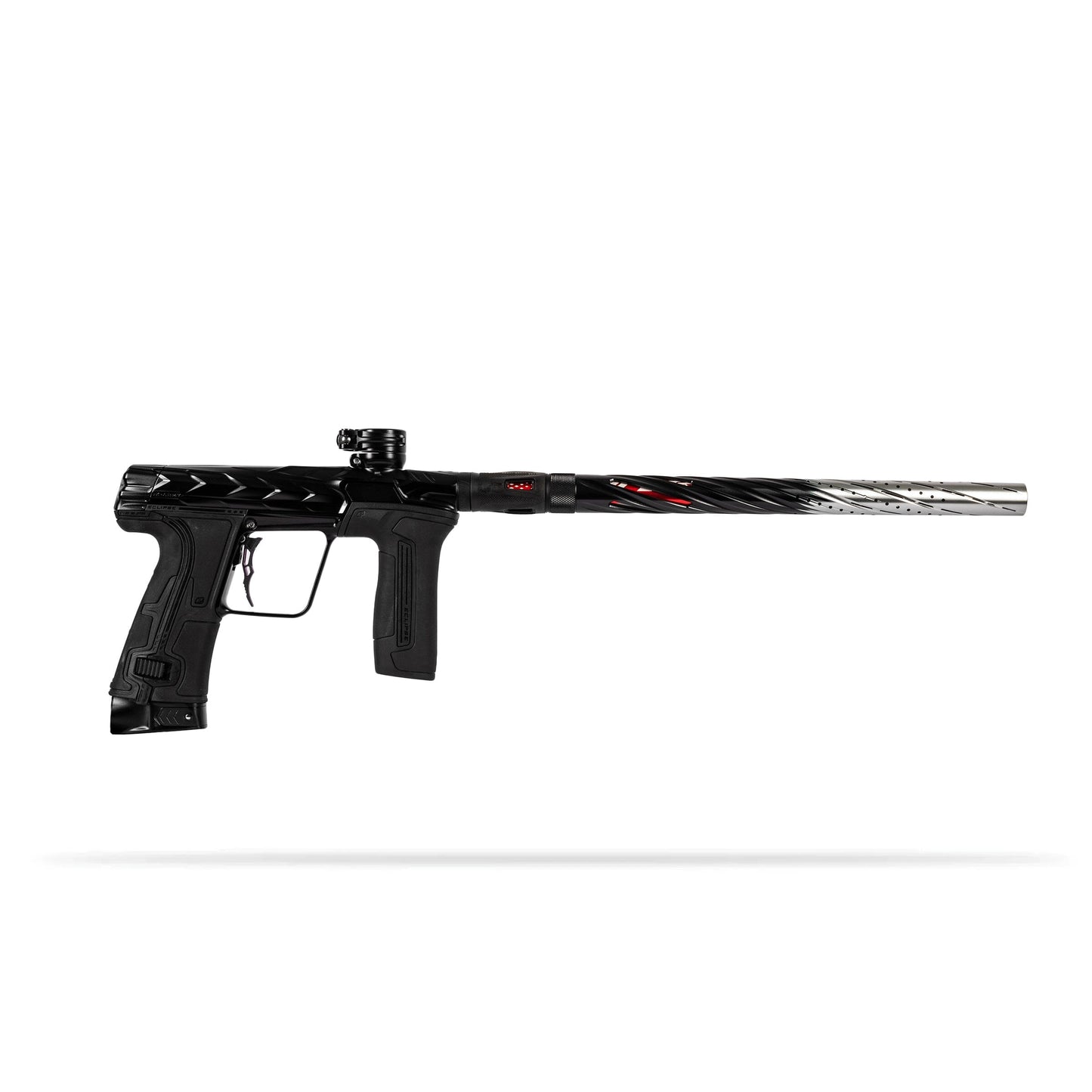 Used LAZR Elite Orbit Barrel Kit - 15" Black/Silver Fade - Colored Inserts - Cocker Threads Paintball Gun from HK Army Clothing Buy/Sell/Trade Paintball Markers, New Paintball Guns, Paintball Hoppers, Paintball Masks, and Hormesis Headbands