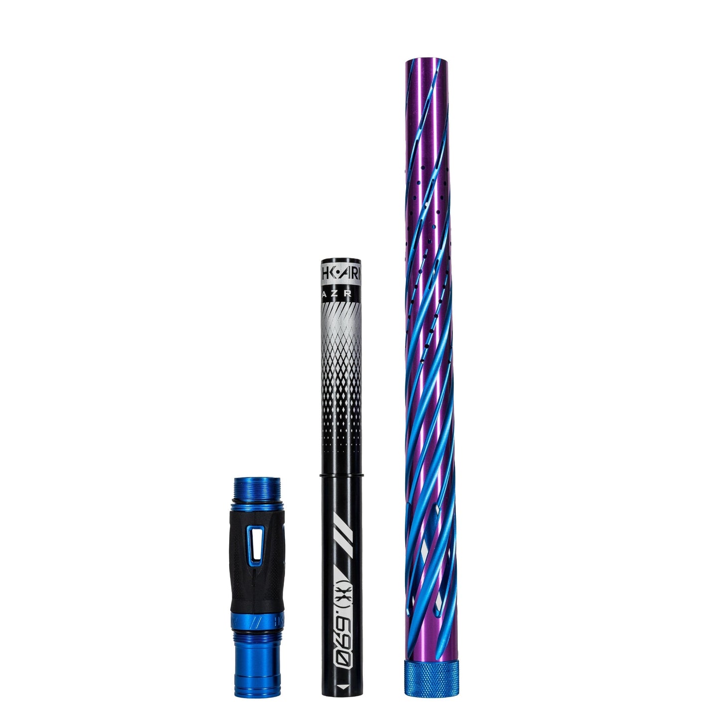 Used LAZR Elite Orbit Barrel Kit - 15" Blue/Purple Black Inserts - Cocker Threads Paintball Gun from HK Army Clothing Buy/Sell/Trade Paintball Markers, New Paintball Guns, Paintball Hoppers, Paintball Masks, and Hormesis Headbands
