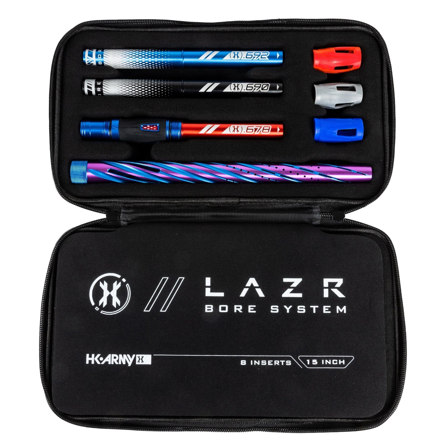 Used LAZR Elite Orbit Barrel Kit - 15" Blue/Purple Colored Inserts - Cocker Threads Paintball Gun from HK Army Clothing Buy/Sell/Trade Paintball Markers, New Paintball Guns, Paintball Hoppers, Paintball Masks, and Hormesis Headbands