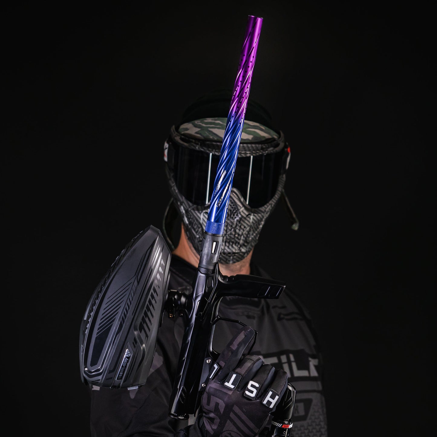 Used LAZR Elite Orbit Barrel Kit - 15" Blue/Purple Fade - Colored Inserts - Cocker Threads Paintball Gun from HK Army Clothing Buy/Sell/Trade Paintball Markers, New Paintball Guns, Paintball Hoppers, Paintball Masks, and Hormesis Headbands