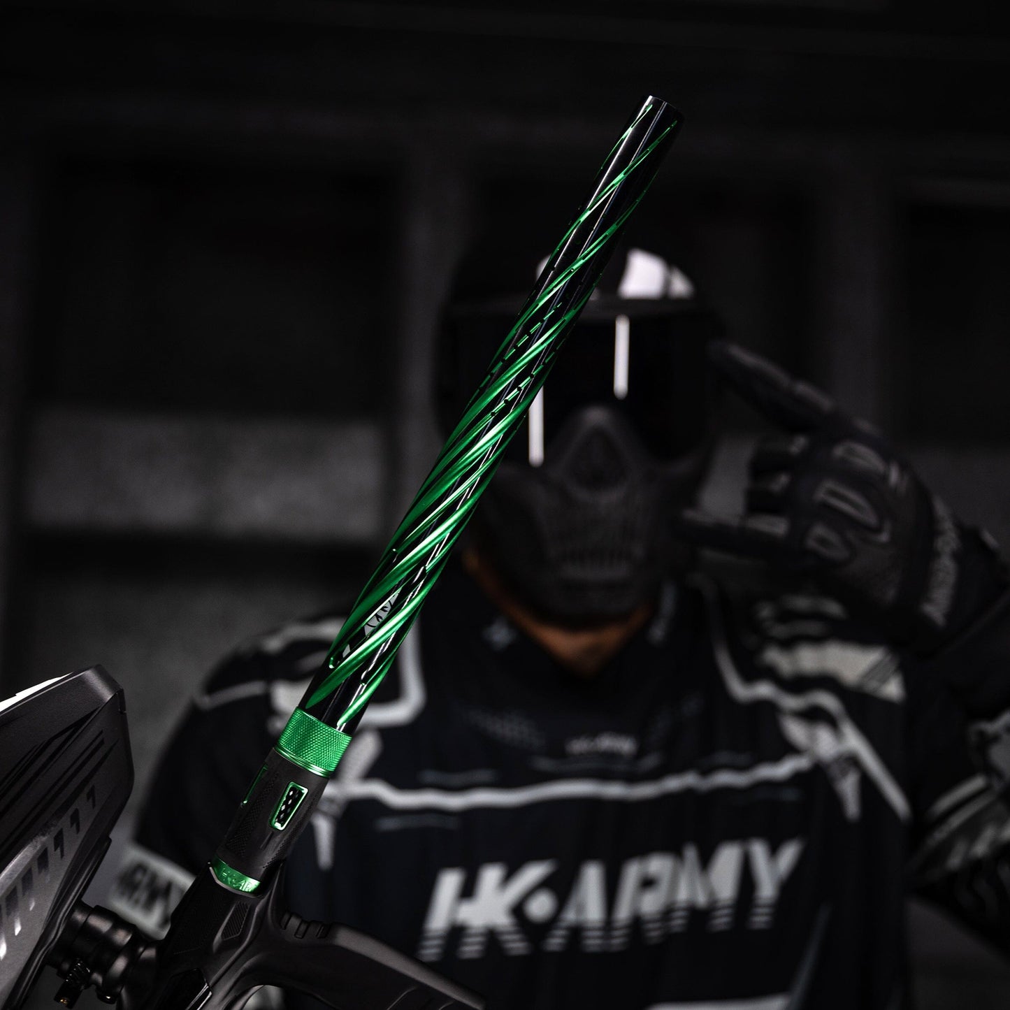 Used LAZR Elite Orbit Barrel Kit - 15" Dust Green/Black Inserts - Cocker Threads Paintball Gun from HK Army Clothing Buy/Sell/Trade Paintball Markers, New Paintball Guns, Paintball Hoppers, Paintball Masks, and Hormesis Headbands