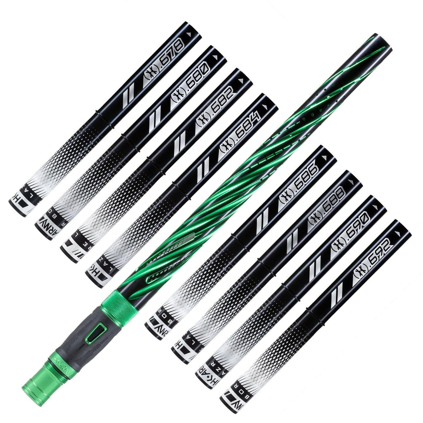 Used LAZR Elite Orbit Barrel Kit - 15" Dust Green/Black Inserts - Cocker Threads Paintball Gun from HK Army Clothing Buy/Sell/Trade Paintball Markers, New Paintball Guns, Paintball Hoppers, Paintball Masks, and Hormesis Headbands