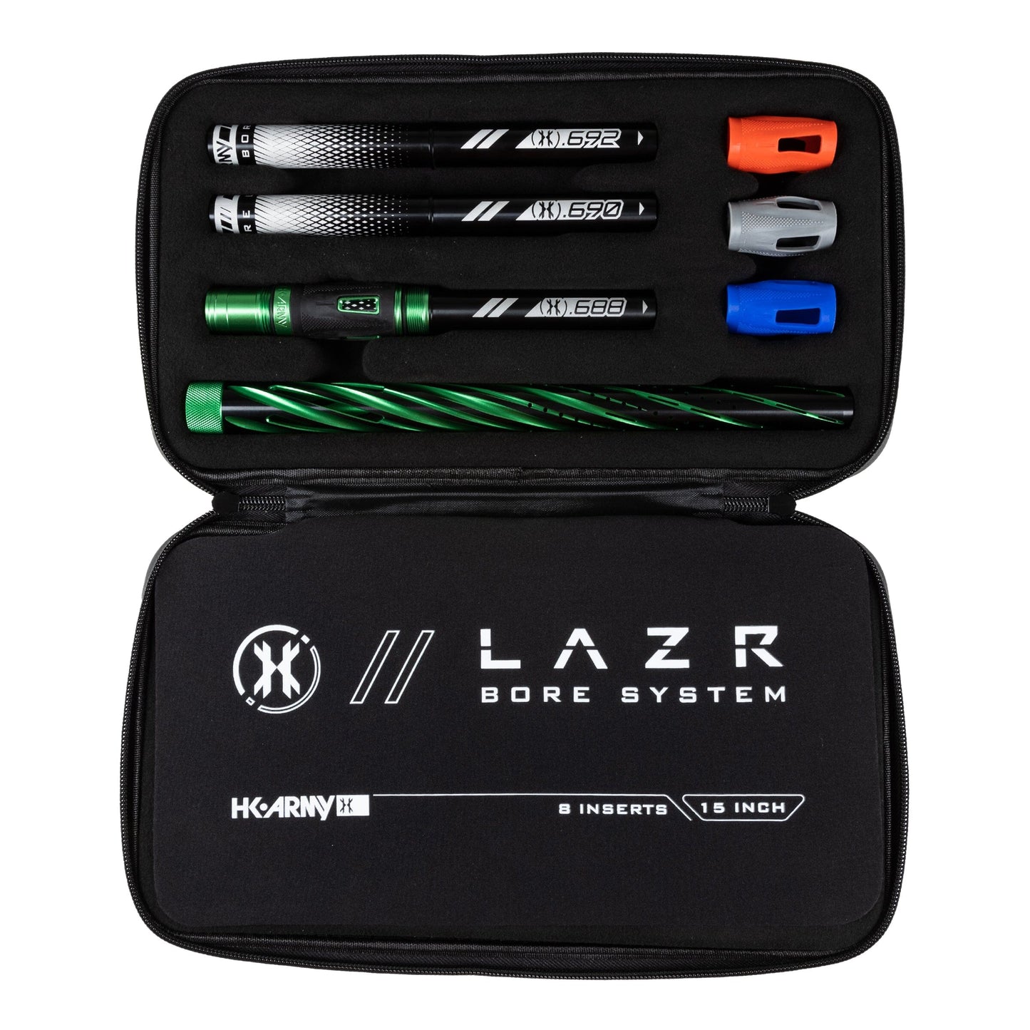 Used LAZR Elite Orbit Barrel Kit - 15" Dust Green/Black Inserts - Cocker Threads Paintball Gun from HK Army Clothing Buy/Sell/Trade Paintball Markers, New Paintball Guns, Paintball Hoppers, Paintball Masks, and Hormesis Headbands