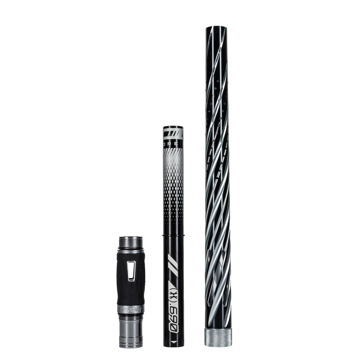 Used LAZR Elite Orbit Barrel Kit - 15" Dust Pewter/Black Inserts - Cocker Threads Paintball Gun from HK Army Clothing Buy/Sell/Trade Paintball Markers, New Paintball Guns, Paintball Hoppers, Paintball Masks, and Hormesis Headbands
