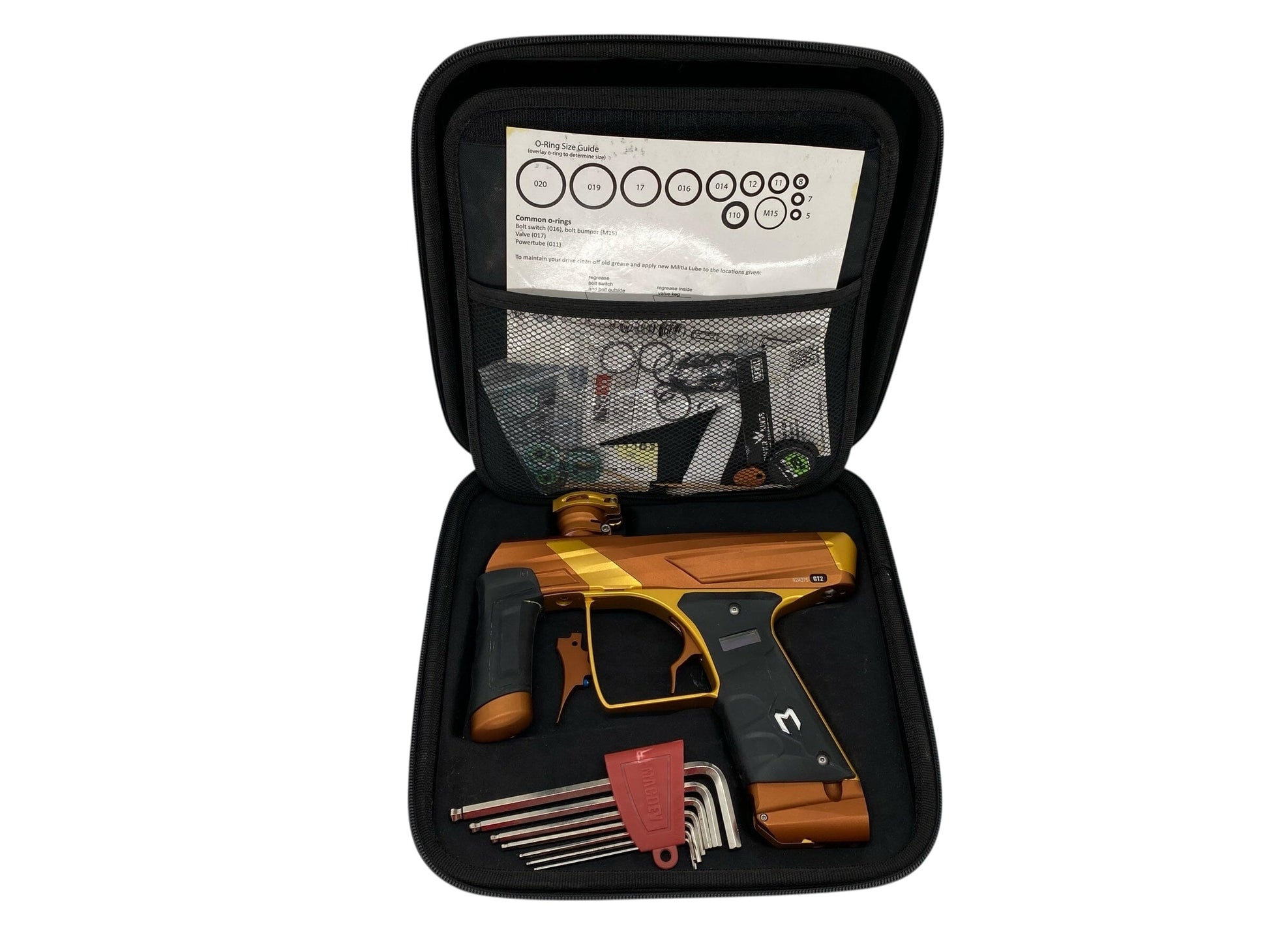 Used MacDev Gt2 Paintball Gun Orange/Gold Paintball Gun from CPXBrosPaintball Buy/Sell/Trade Paintball Markers, New Paintball Guns, Paintball Hoppers, Paintball Masks, and Hormesis Headbands