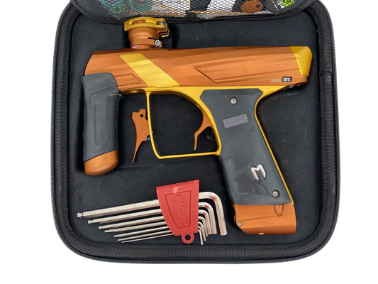 Used MacDev Gt2 Paintball Gun Orange/Gold Paintball Gun from CPXBrosPaintball Buy/Sell/Trade Paintball Markers, New Paintball Guns, Paintball Hoppers, Paintball Masks, and Hormesis Headbands