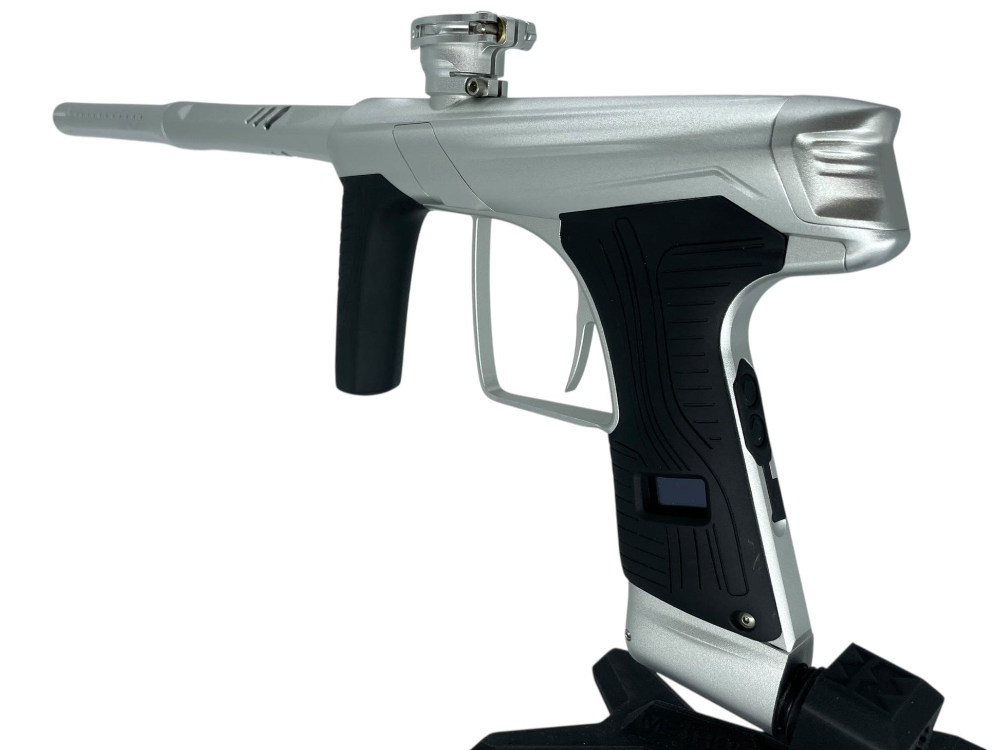 Used Macdev Gtx Paintball Gun Silver Paintball Gun from CPXBrosPaintball Buy/Sell/Trade Paintball Markers, New Paintball Guns, Paintball Hoppers, Paintball Masks, and Hormesis Headbands