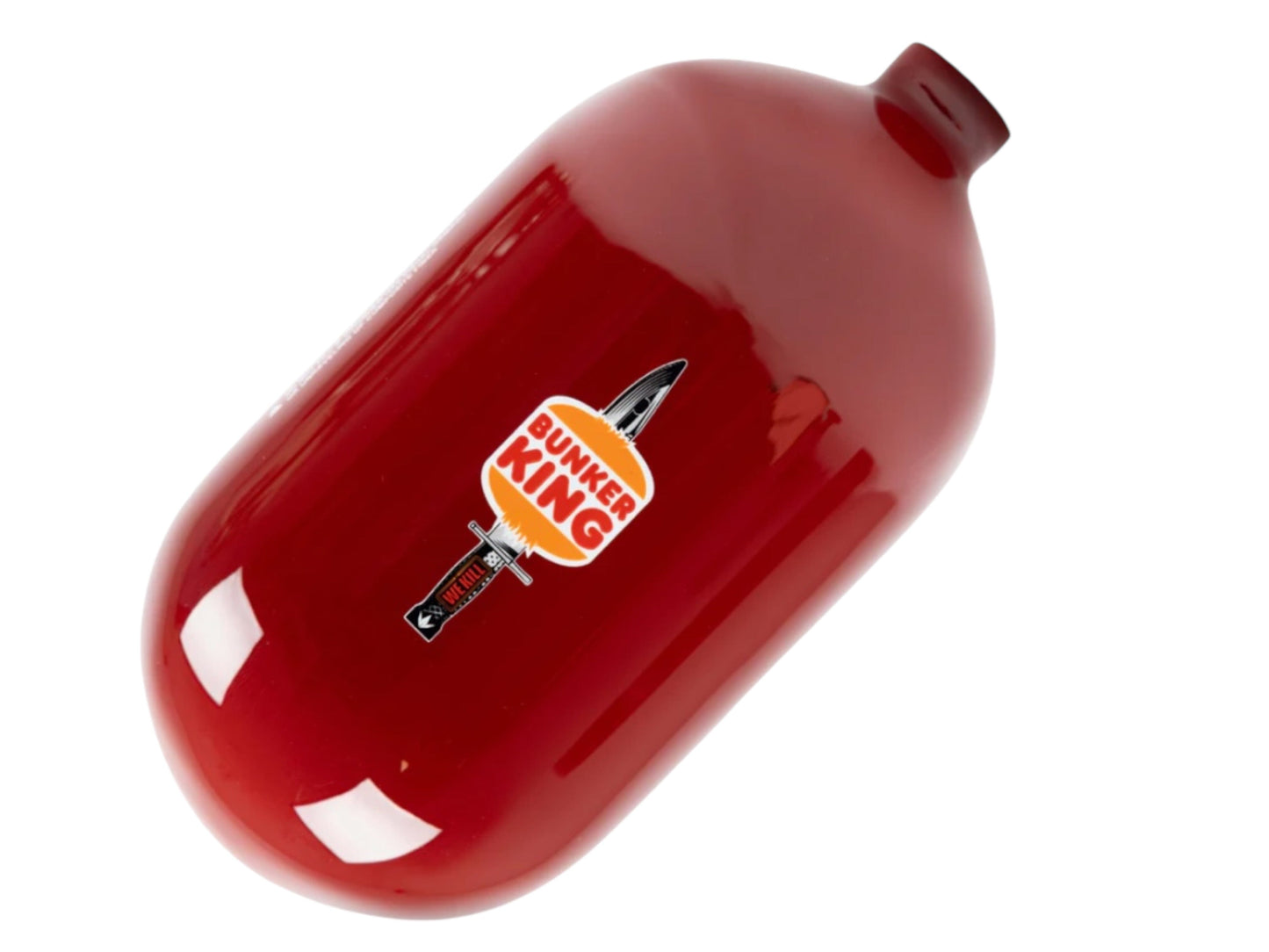 Used NEW Bunkerkings FN Lite Air Bottle Only - 70ci 4500psi - Blood Red BK Knife Paintball Gun from CPXBrosPaintball Buy/Sell/Trade Paintball Markers, New Paintball Guns, Paintball Hoppers, Paintball Masks, and Hormesis Headbands