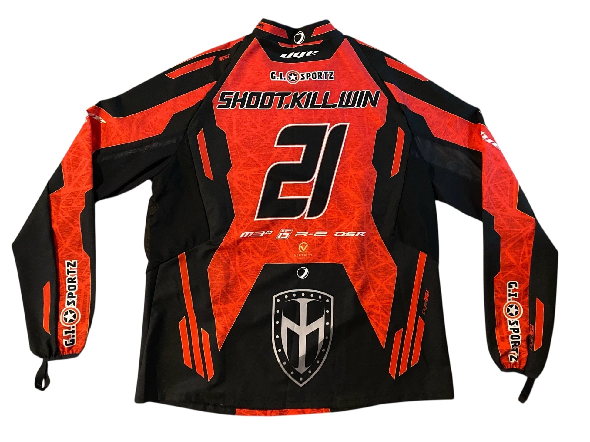 Used NEW Dye UL-C IRONMEN-SHOOT KILL WIN-Paintball Jersey size Medium Paintball Gun from CPXBrosPaintball Buy/Sell/Trade Paintball Markers, New Paintball Guns, Paintball Hoppers, Paintball Masks, and Hormesis Headbands