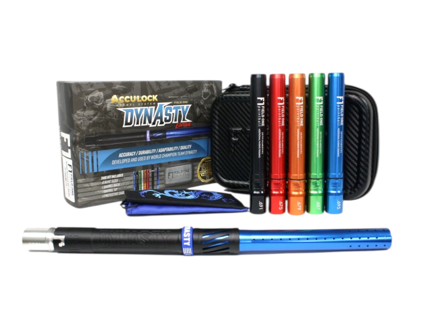 Used NEW DYNASTY ACCULOCK BARREL KIT- COCKER/ FORCE THREADS Black/ Gloss Blue Paintball Gun from CPXBrosPaintball Buy/Sell/Trade Paintball Markers, New Paintball Guns, Paintball Hoppers, Paintball Masks, and Hormesis Headbands