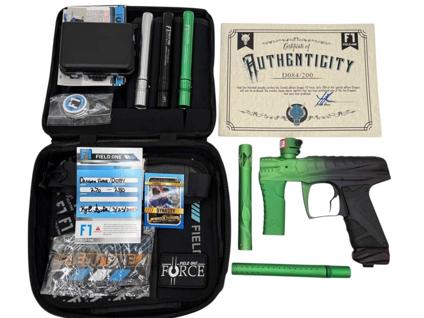 Used NEW FORCE V2 DRAGON- BLACK/GREEN FADE- Paintball Gun from CPXBrosPaintball Buy/Sell/Trade Paintball Markers, New Paintball Guns, Paintball Hoppers, Paintball Masks, and Hormesis Headbands