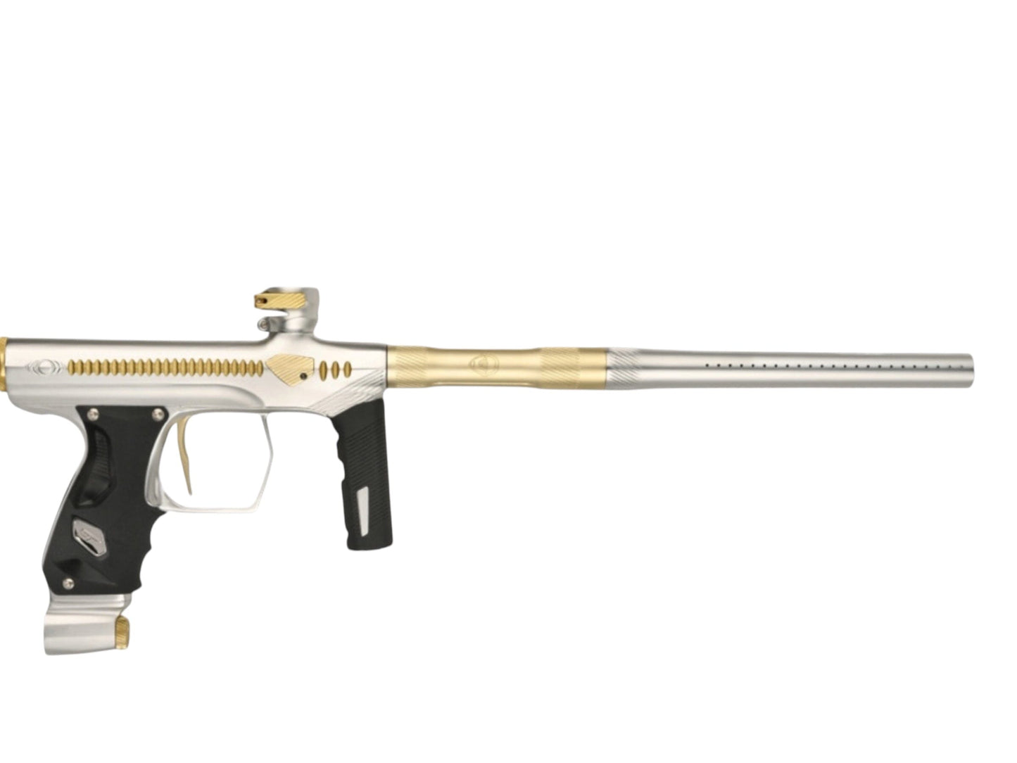 Used NEW Method SP Shocker Era Paintball Gun - Silver/Gold Paintball Gun from CPXBrosPaintball Buy/Sell/Trade Paintball Markers, New Paintball Guns, Paintball Hoppers, Paintball Masks, and Hormesis Headbands