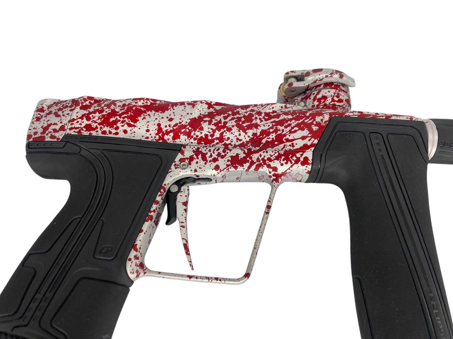 Used NEW Project Scales Geo R5 Blood Splatter Paintball Gun from CPXBrosPaintball Buy/Sell/Trade Paintball Markers, New Paintball Guns, Paintball Hoppers, Paintball Masks, and Hormesis Headbands