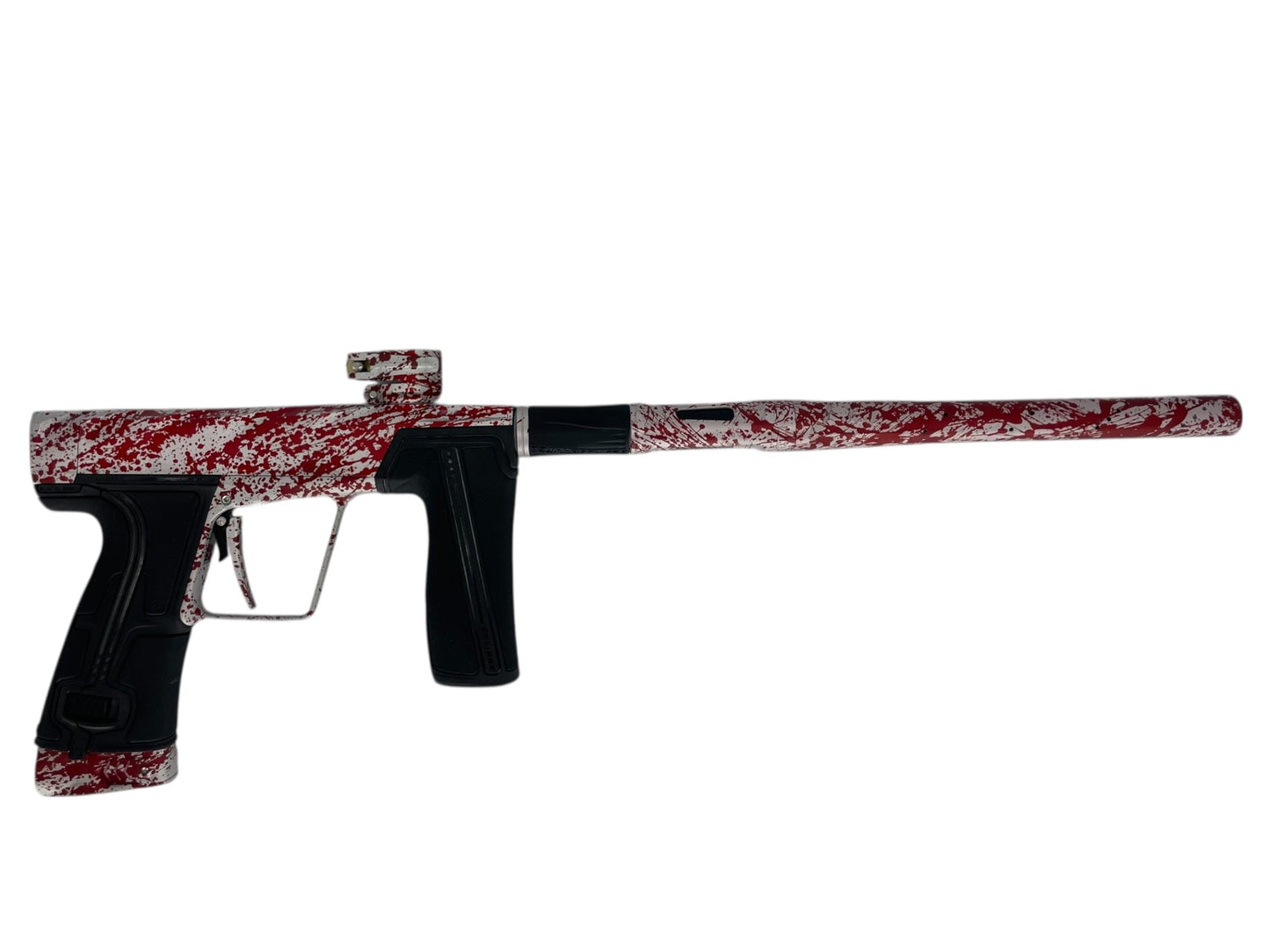 Used NEW Project Scales Geo R5 Blood Splatter Paintball Gun from CPXBrosPaintball Buy/Sell/Trade Paintball Markers, New Paintball Guns, Paintball Hoppers, Paintball Masks, and Hormesis Headbands